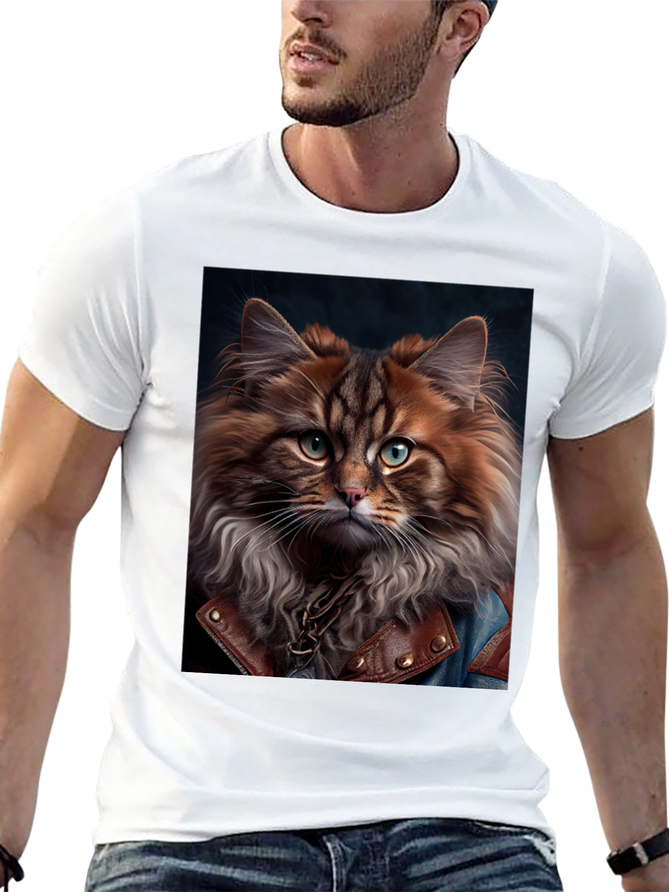 Cool Cat T-Shirt - Stylish Feline Design