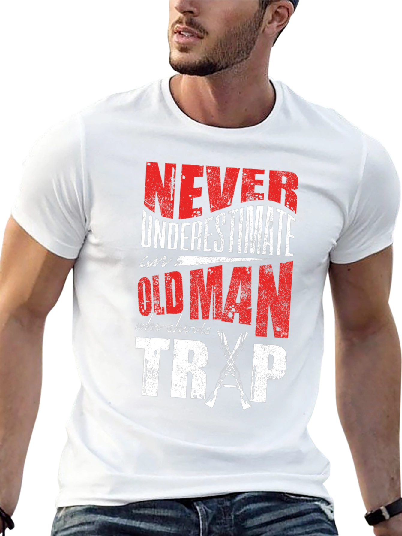 Never Underestimate an Old Man Who Shoots Trap T-Shirt