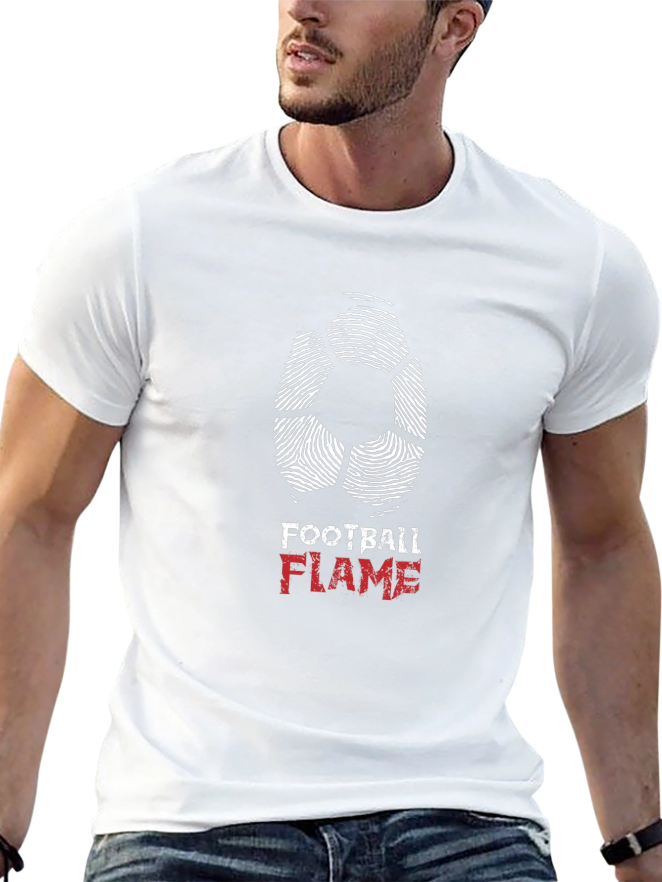 Football Flame Graphic T-Shirt