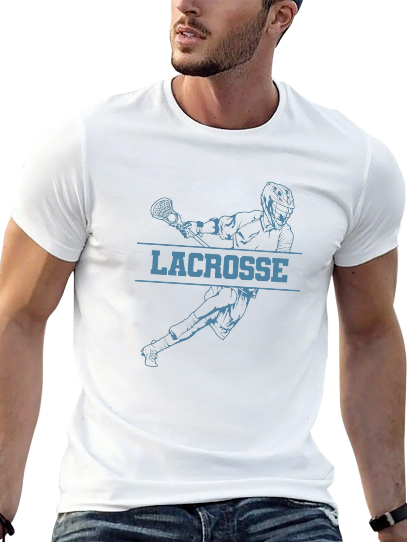 Lacrosse Player Graphic T-Shirt