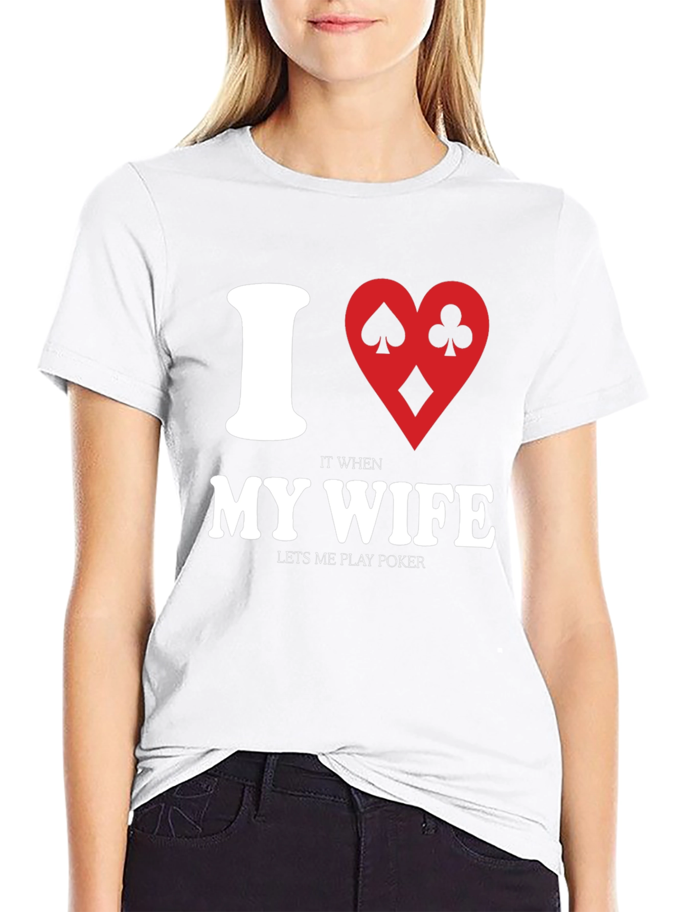 I Heart My Wife Poker Player Graphic T-Shirt