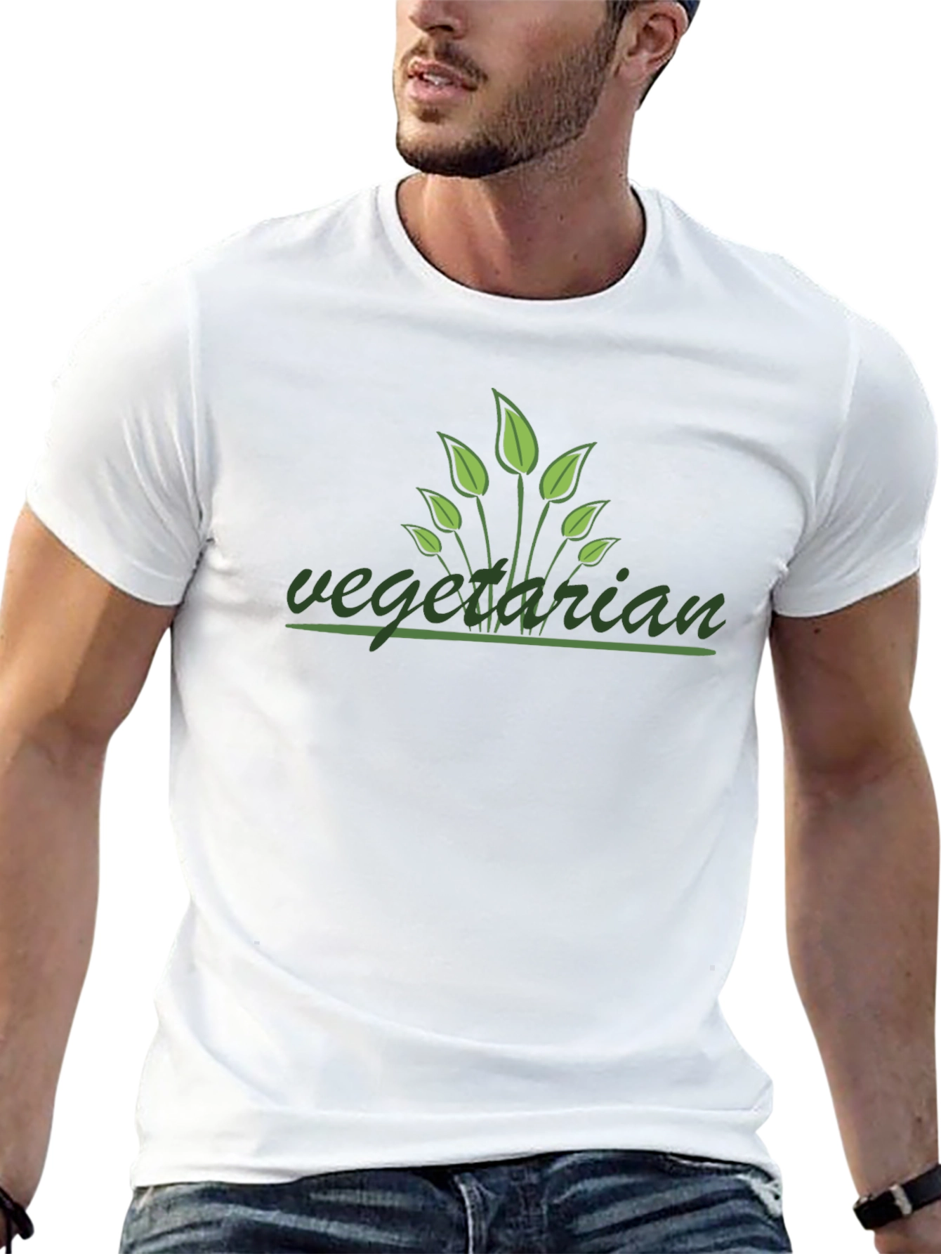 Vegetarian Plant-Based Black T-Shirt