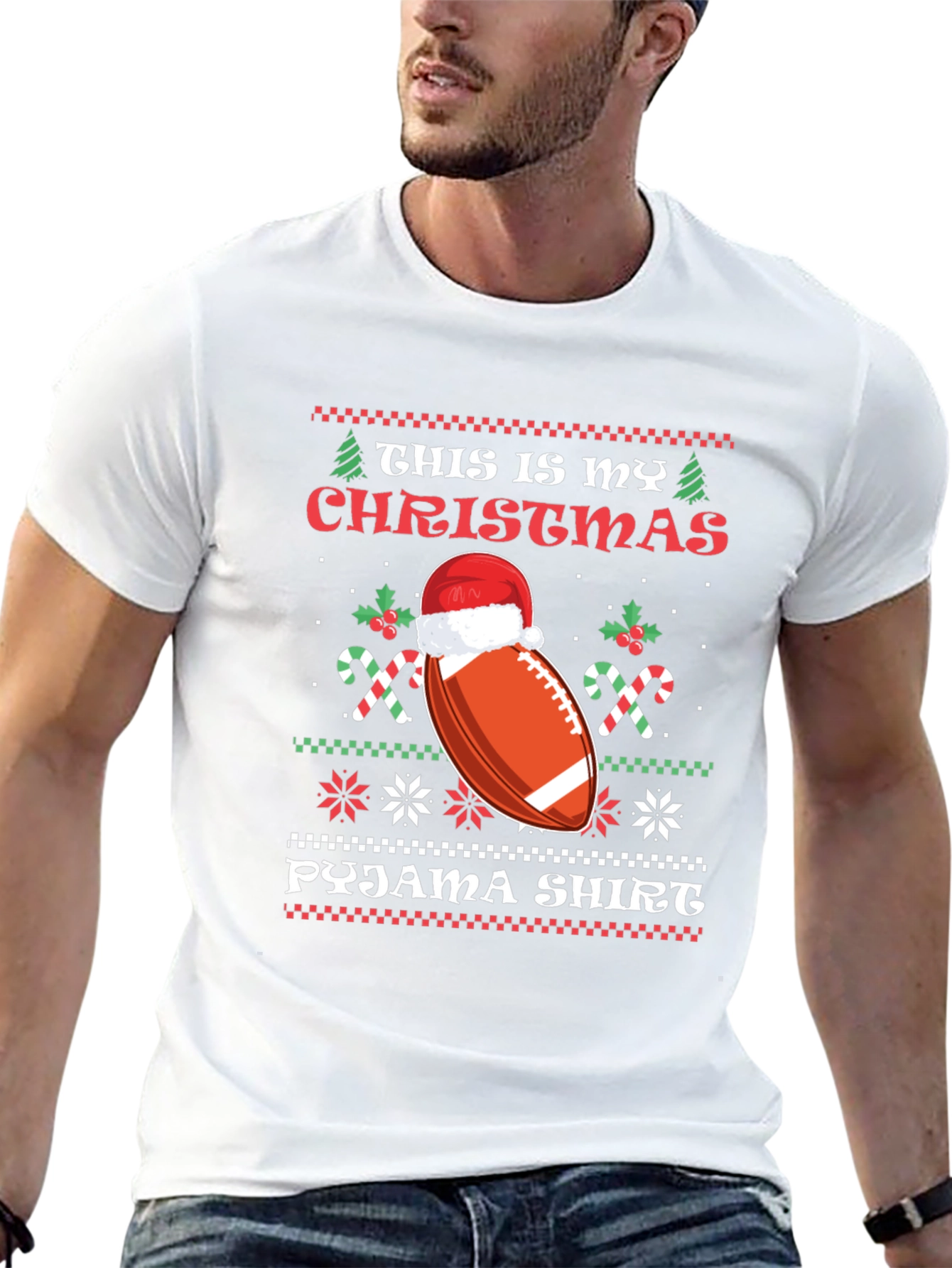 Christmas Football Pajama Shirt