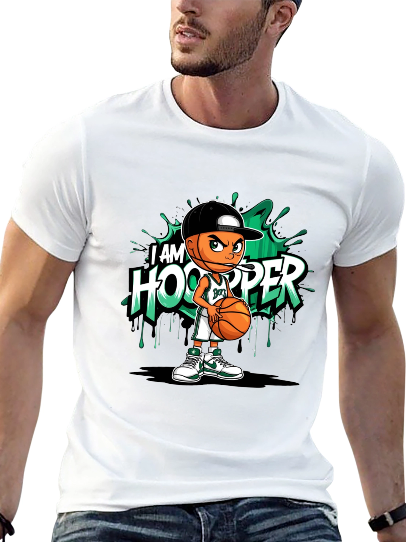 I am Hooper T-Shirt - Basketball Cartoon Graphic