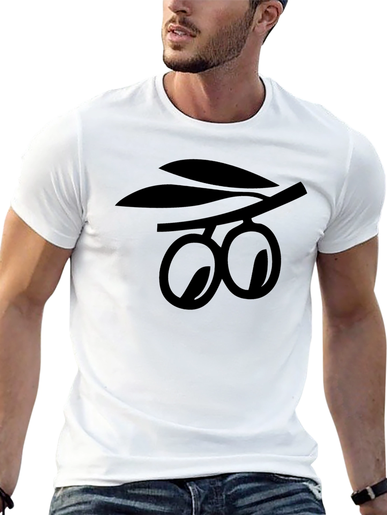 Olive Branch Graphic Black T-Shirt