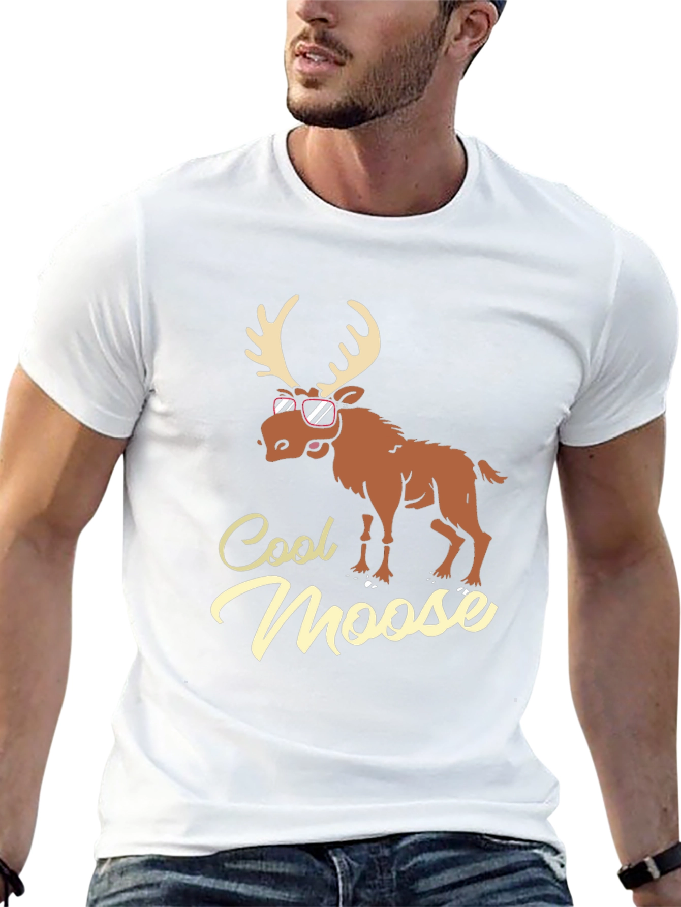 Cool Moose Graphic T-Shirt - Black