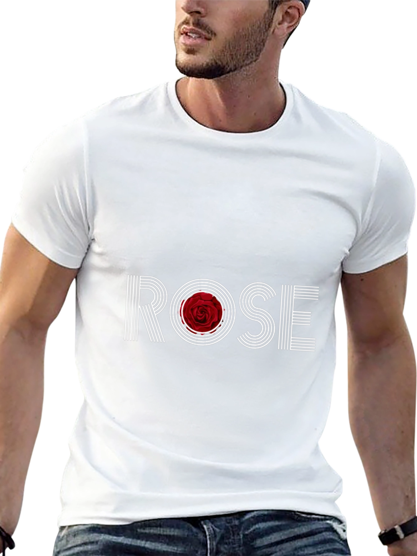 ROSE Graphic Tee - Black Cotton T-Shirt
