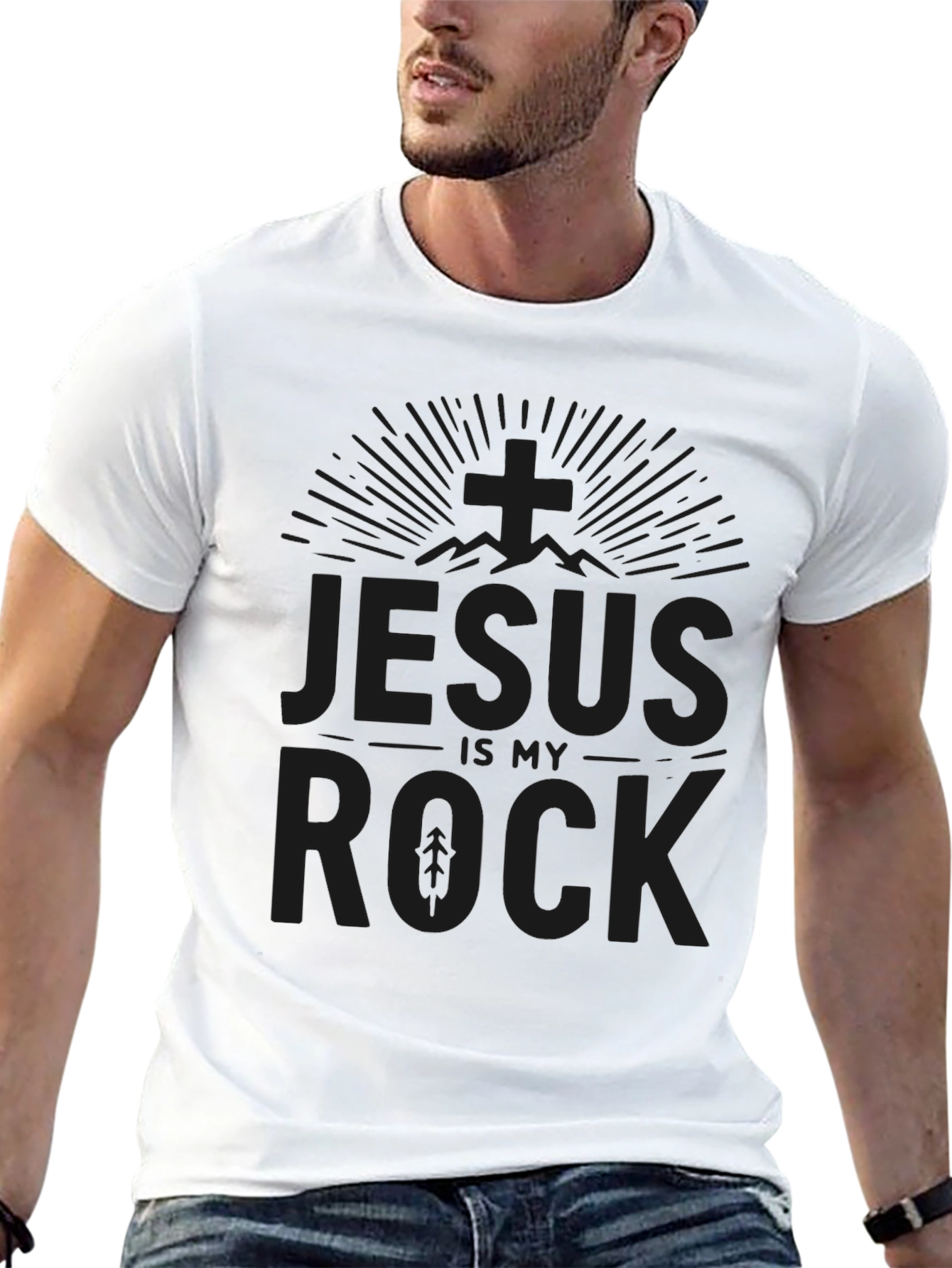 Jesus Is My Rock Christian T-Shirt
