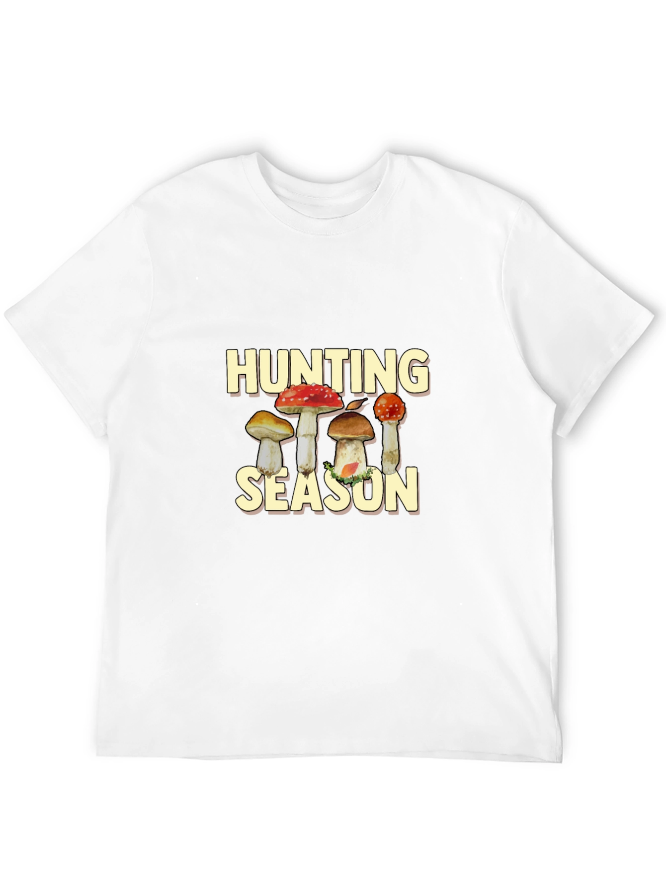 Hunting Season Mushroom Graphic Tee - Black