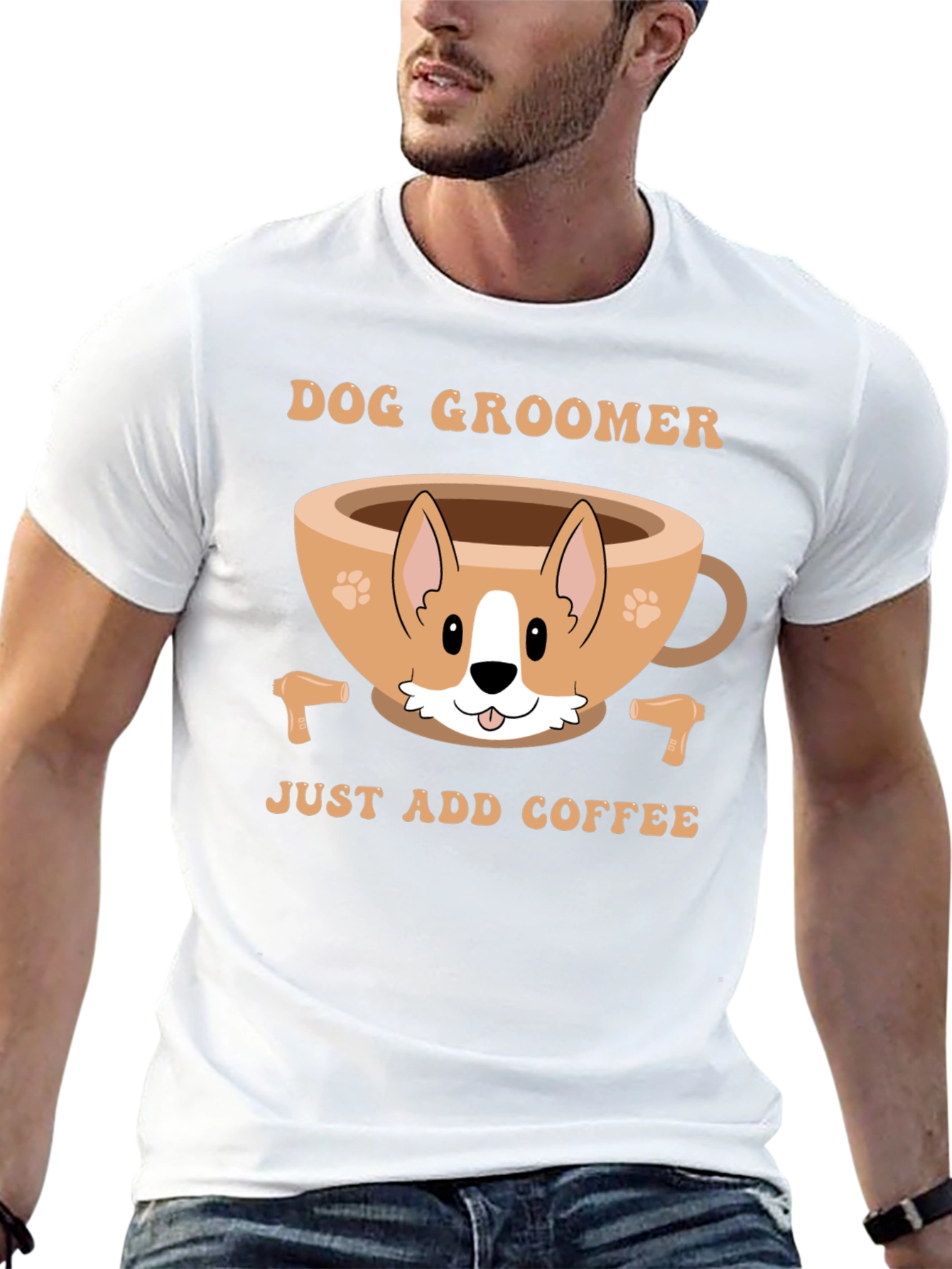 Dog Groomer Coffee Lover T-Shirt