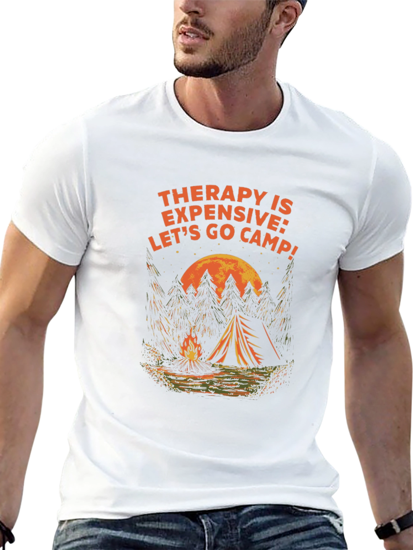 Therapy is Expensive Lets Camp! Graphic Tee