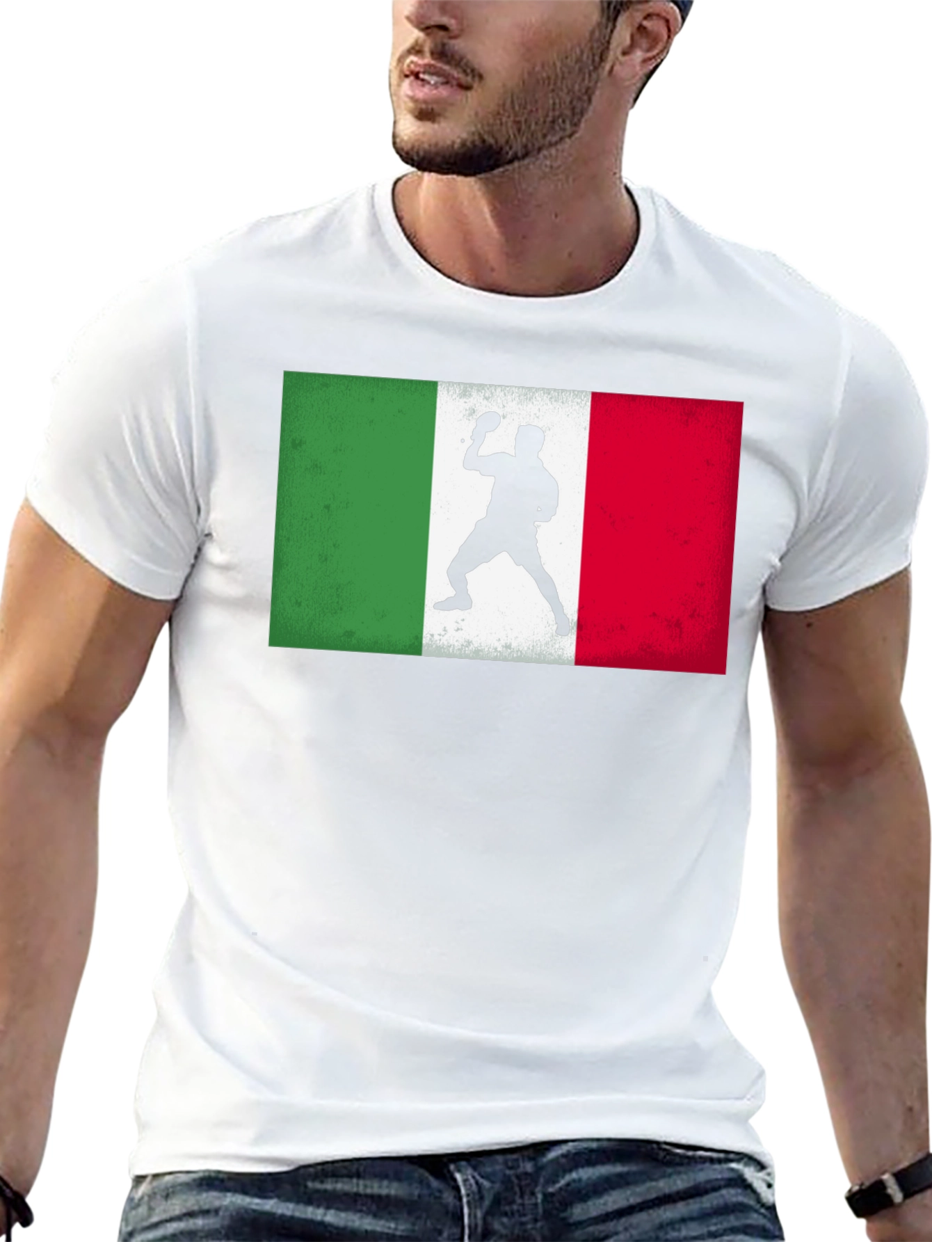 Italy Table Tennis Flag T-Shirt