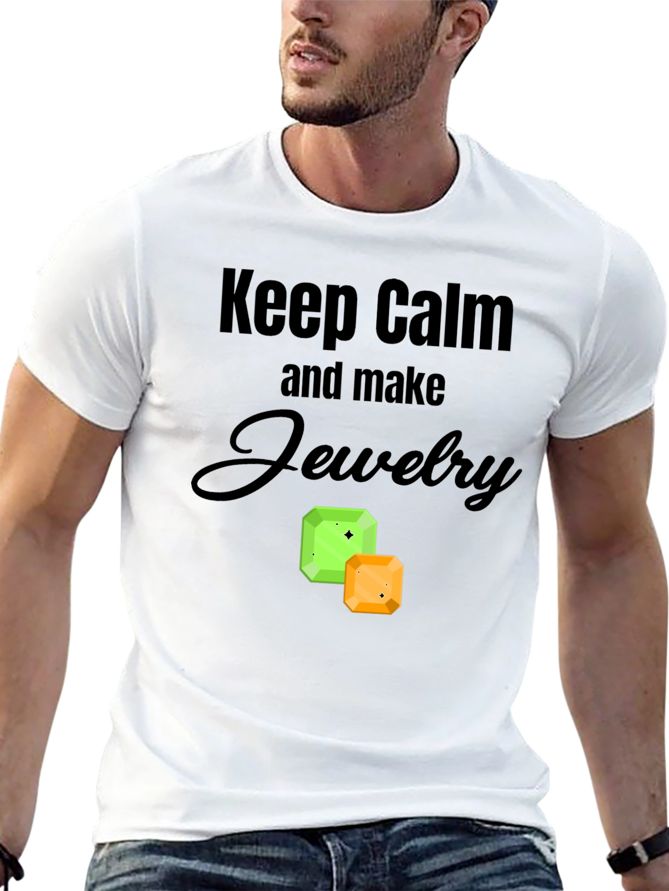 Keep Calm and Make Jewelry Graphic Tee