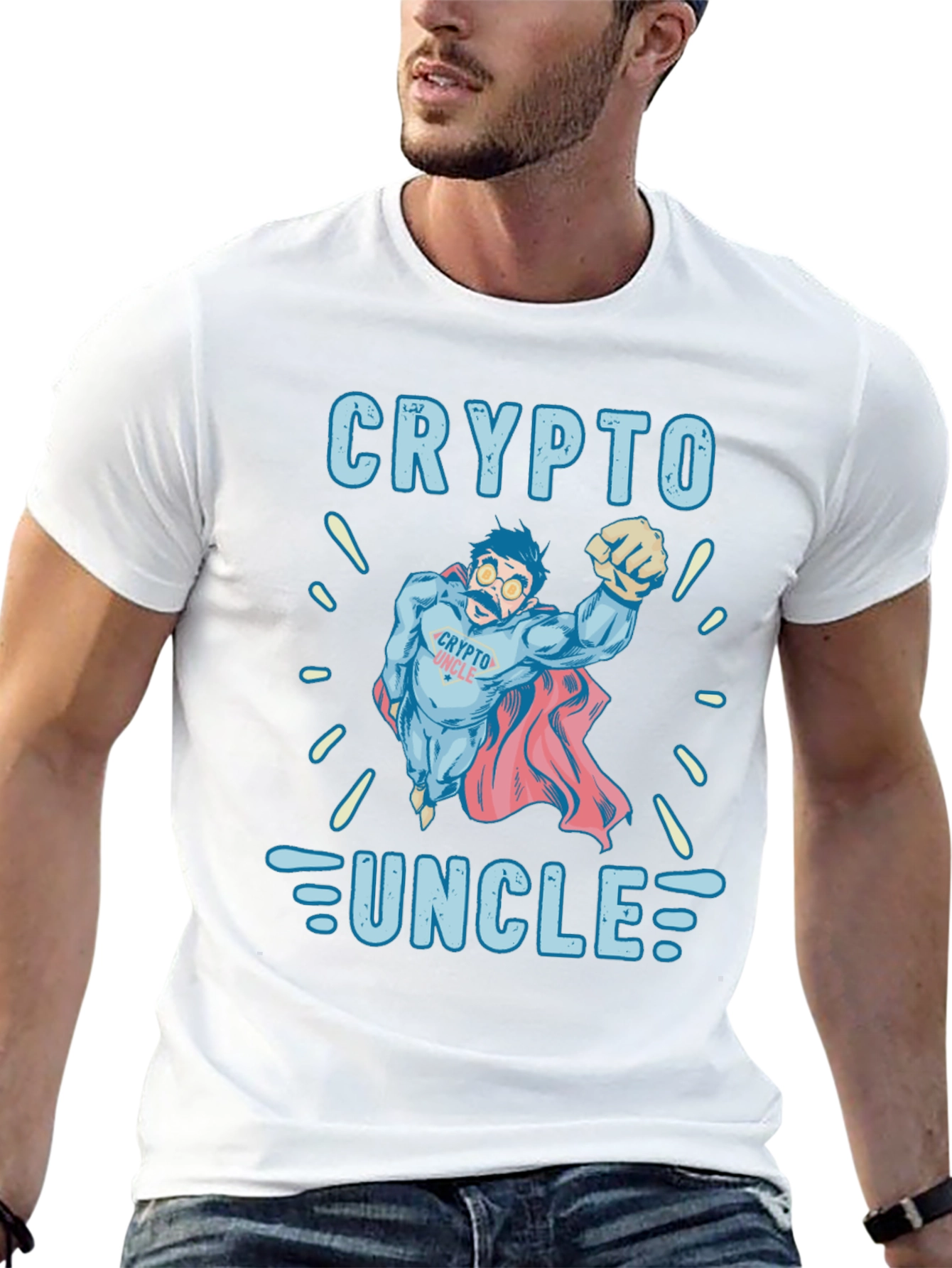 Crypto Uncle T-Shirt - Funny Cryptocurrency Tee