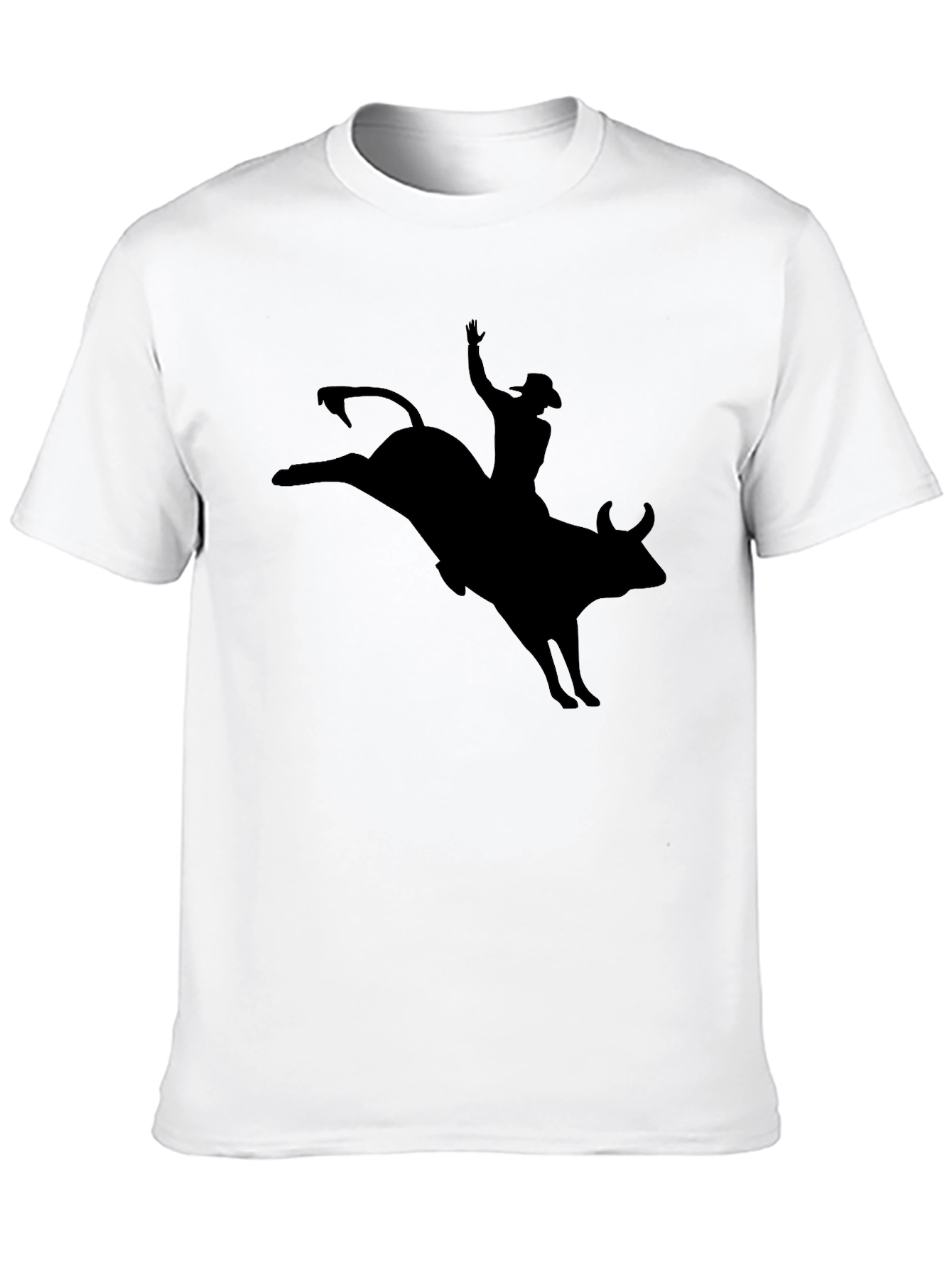 Rodeo Rider Silhouette Graphic T-Shirt - Classic Black Tee