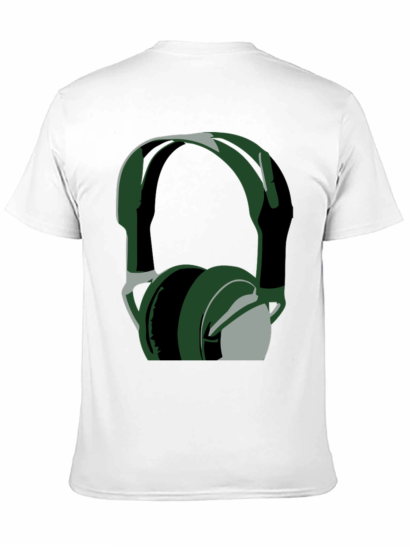 Graphic T-Shirt - Green Headphone Design