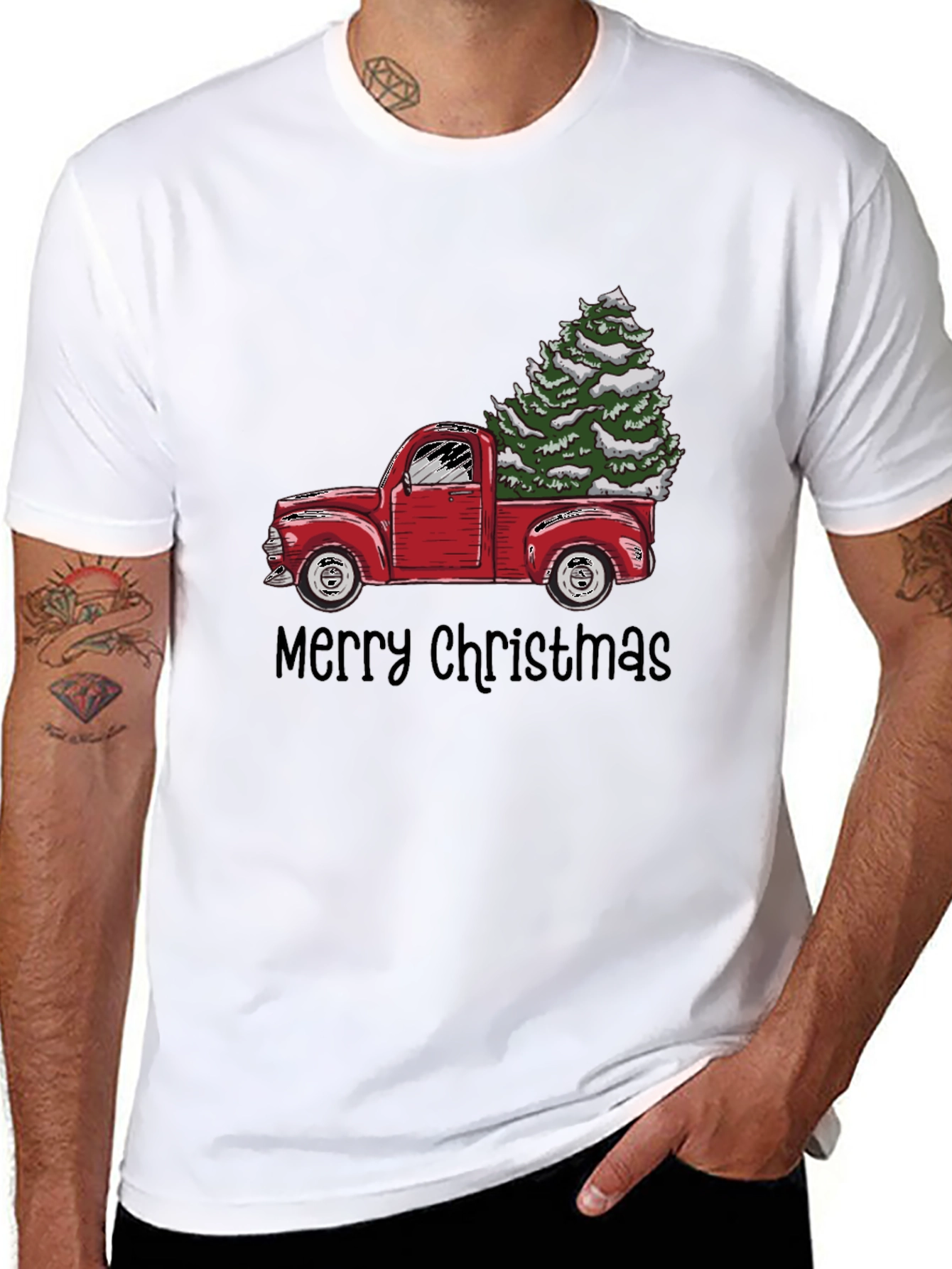 Merry Christmas Truck Tee