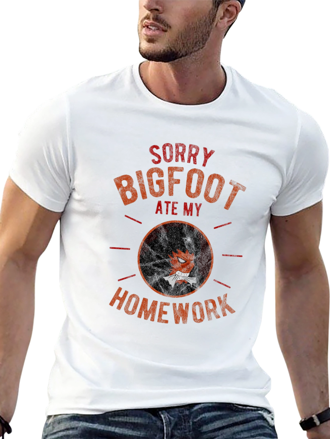 Bigfoot Ate My Homework Graphic Tee