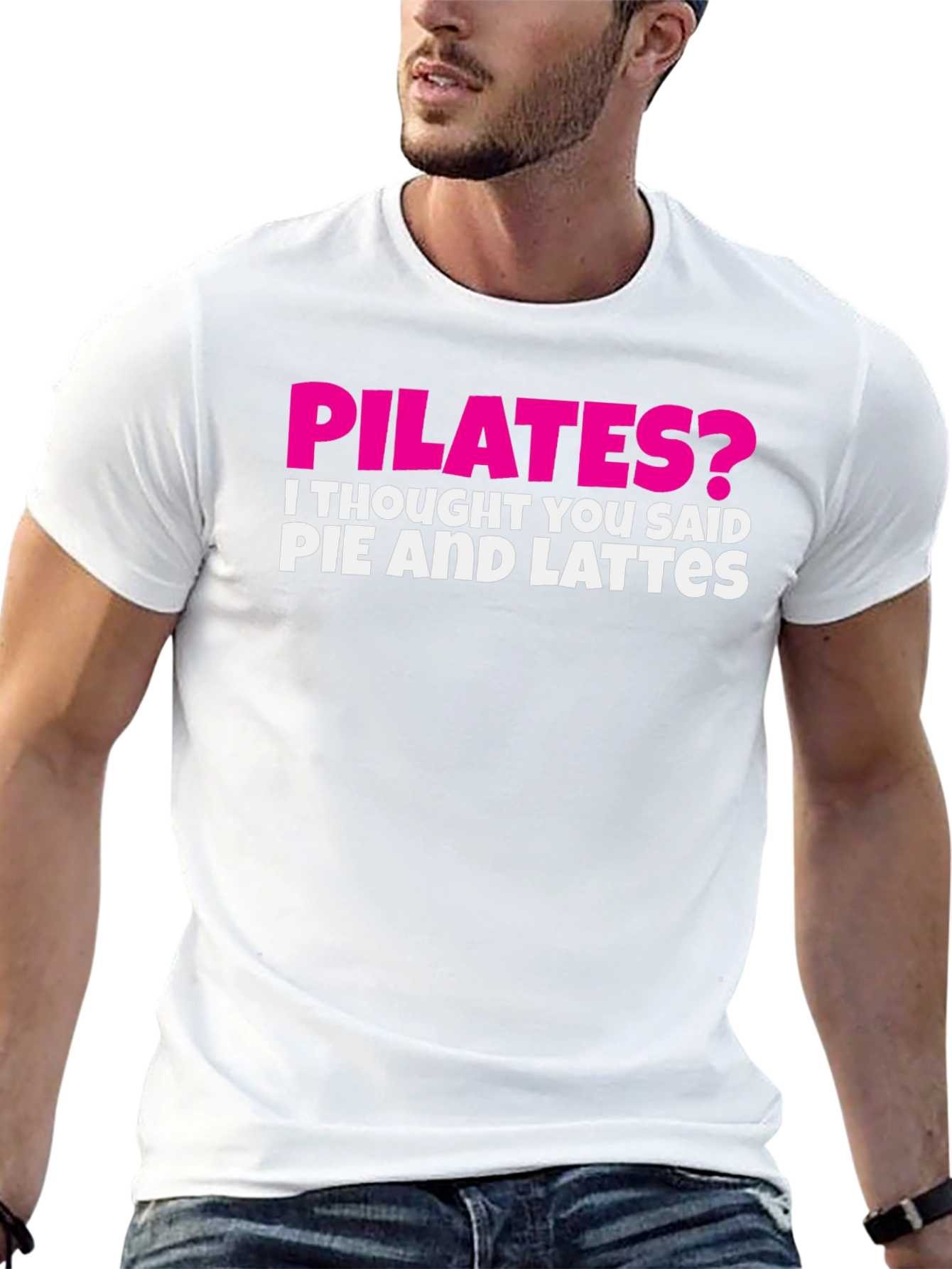 Pilates? Funny Pie & Lattes Graphic T-Shirt