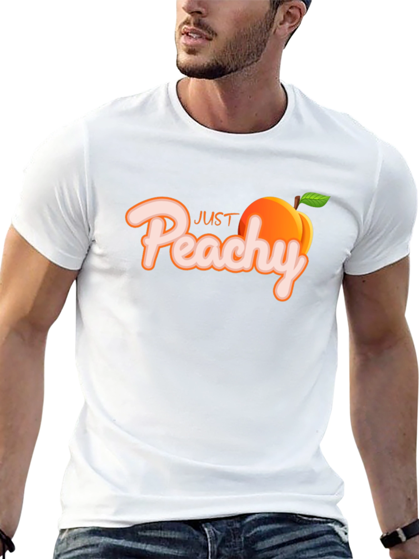 Just Peachy Black T-Shirt - Casual Style