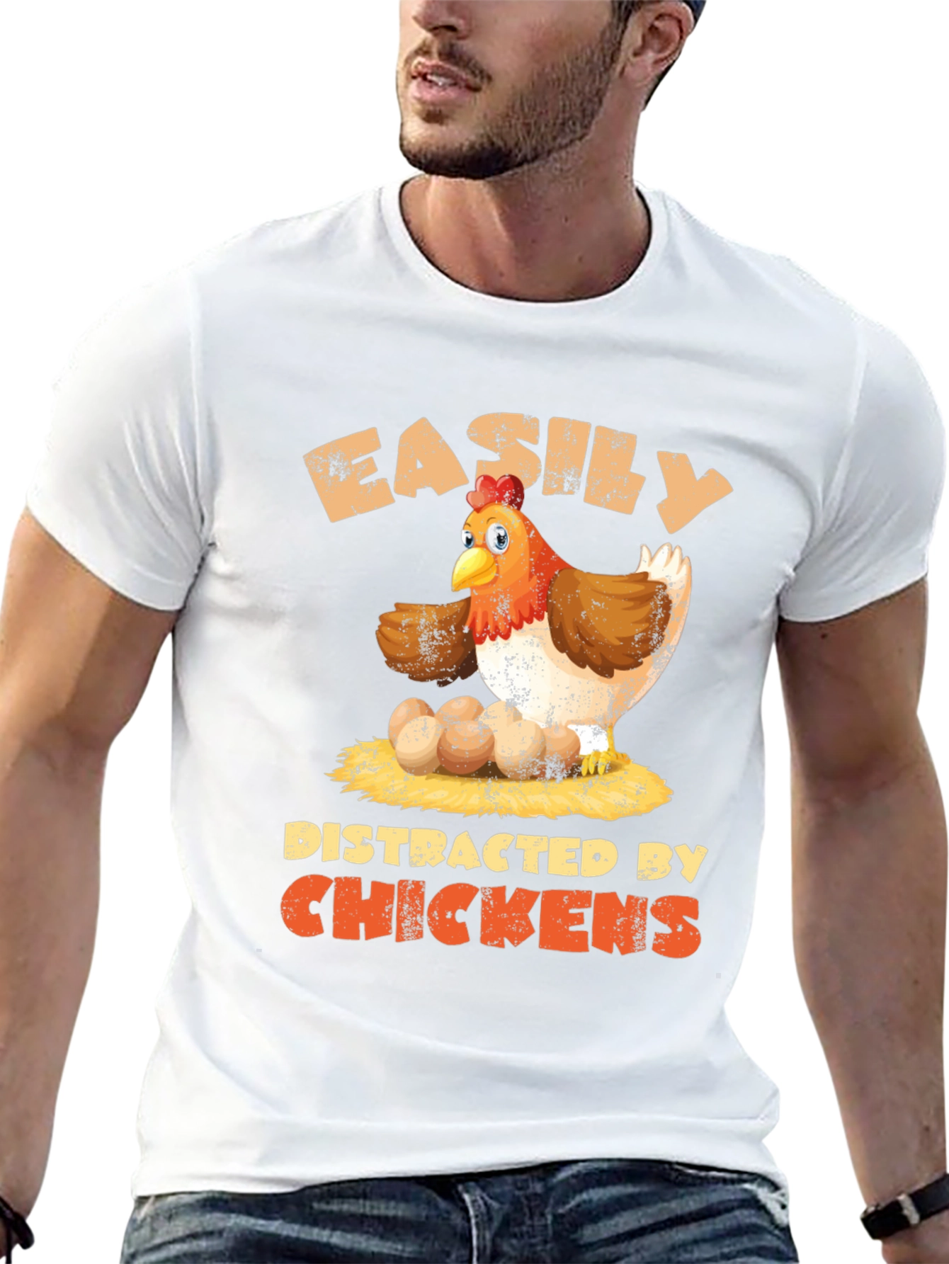 Easily Distracted By Chickens T-Shirt