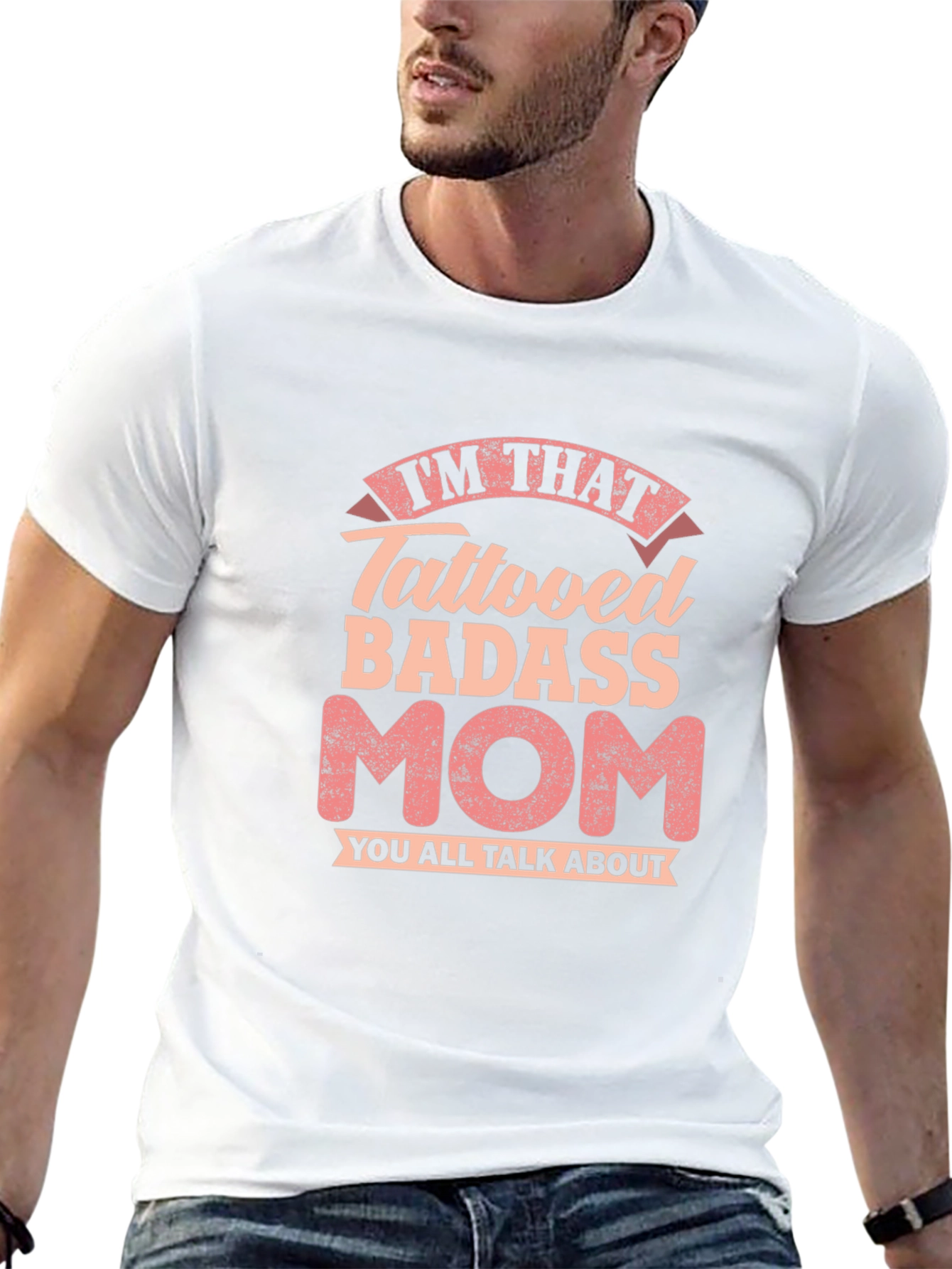 Tattooed Badass Mom Graphic Tee - Black