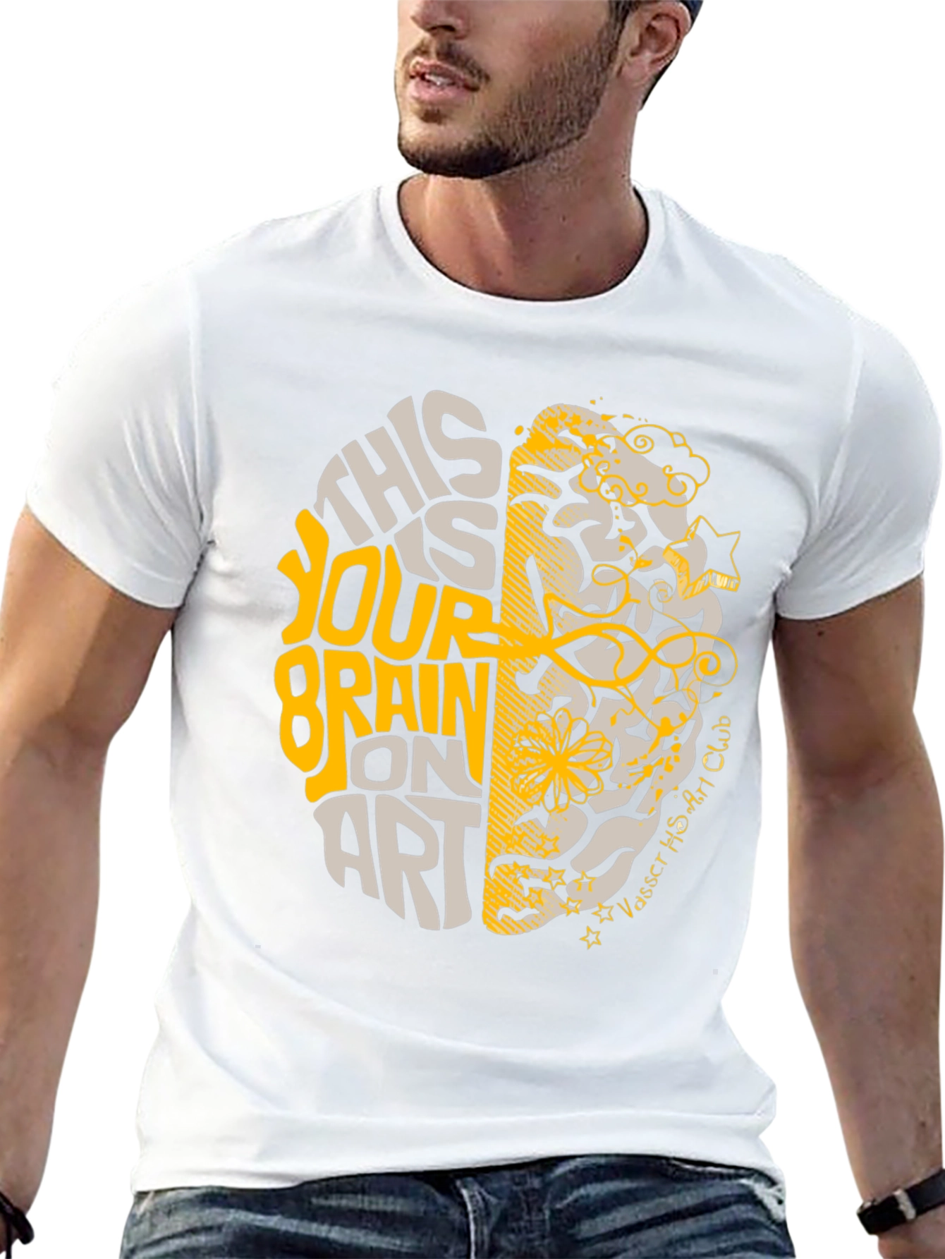 Brain On Art T-Shirt - Creative Design