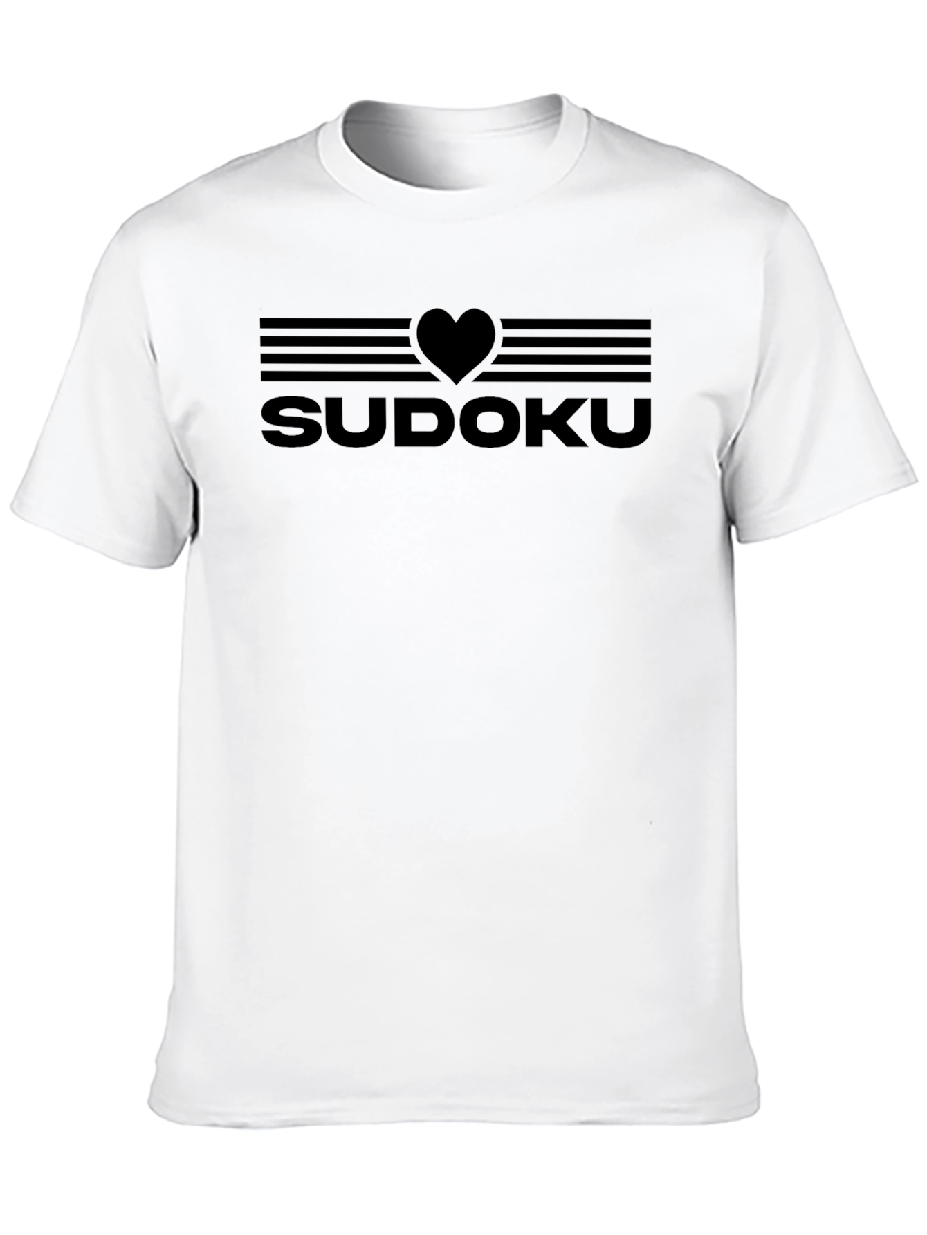 Sudoku Heart Graphic Tee - Black
