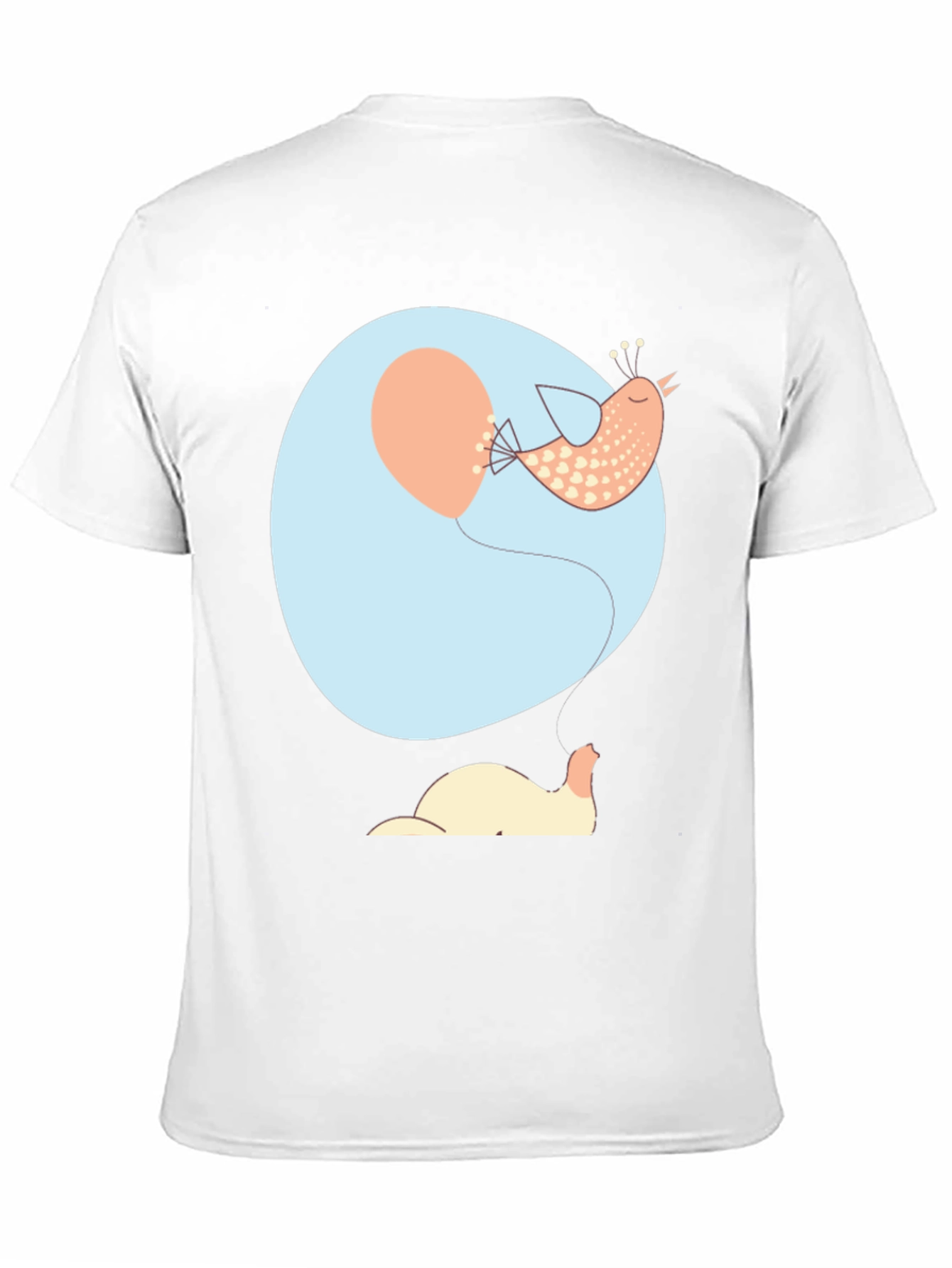 Whimsical Bird & Balloon Graphic Tee