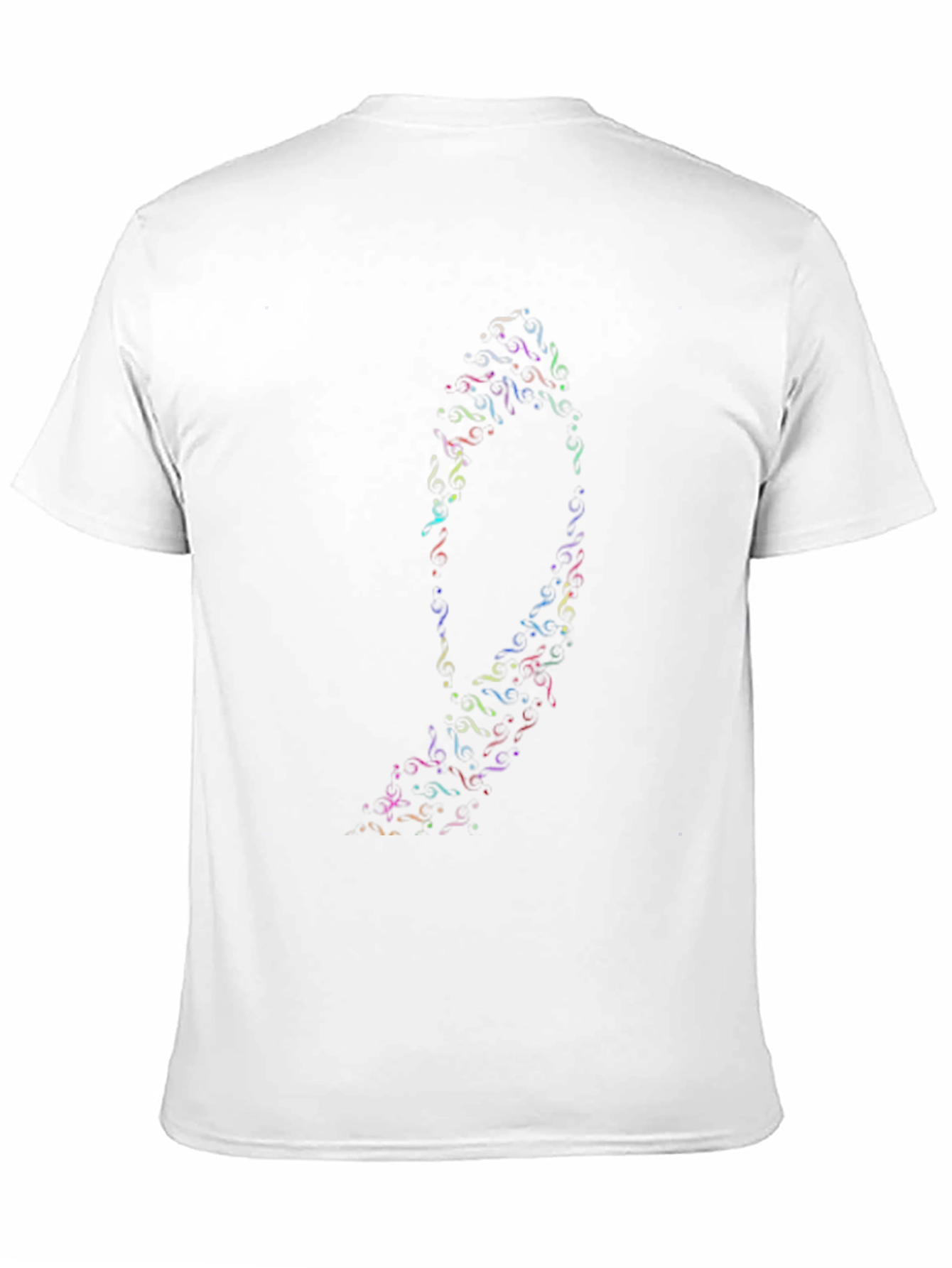 Abstract Swirl Design Black T-Shirt