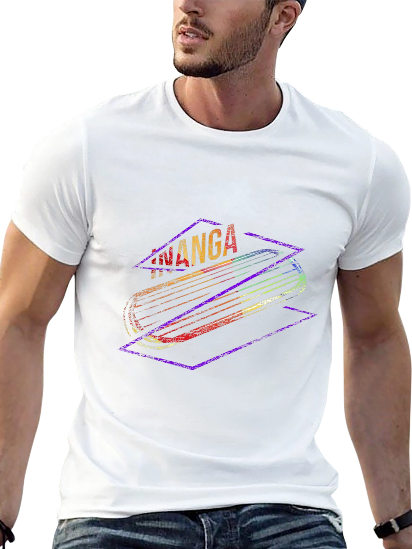 Retro Rainbow Guitarist T-Shirt