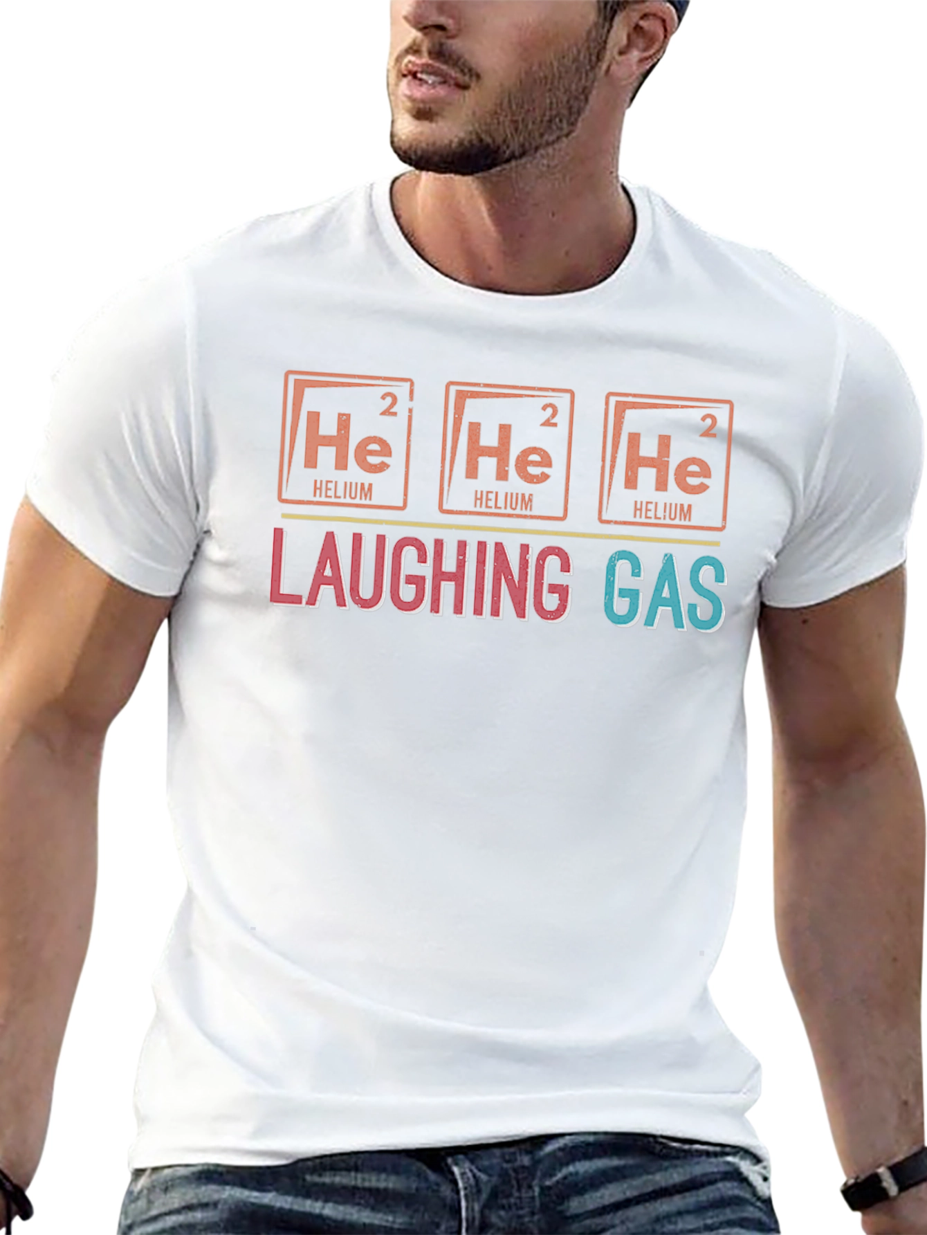 Laughing Gas Helium Periodic Table Graphic T-Shirt