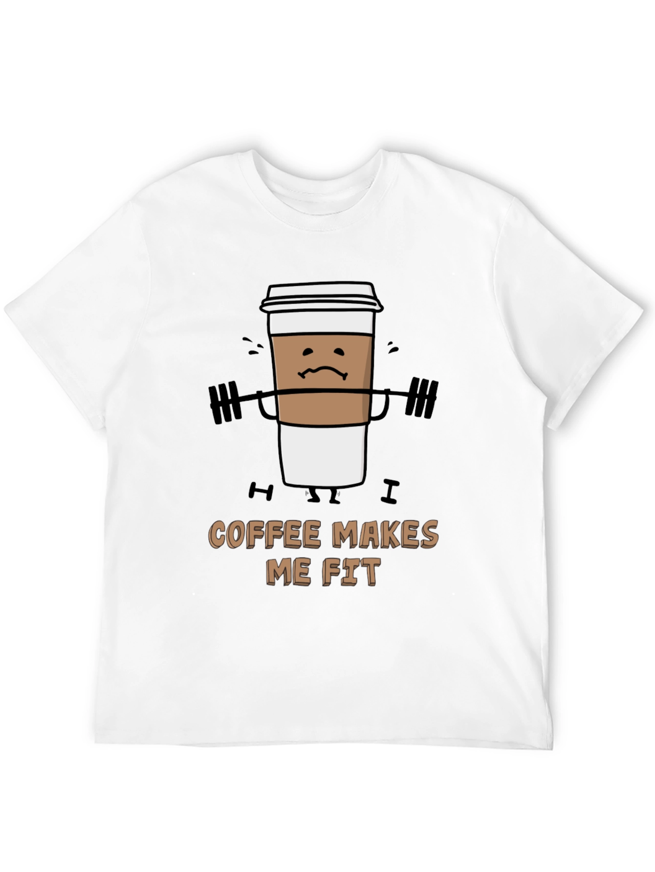 Coffee Makes Me Fit Black T-Shirt