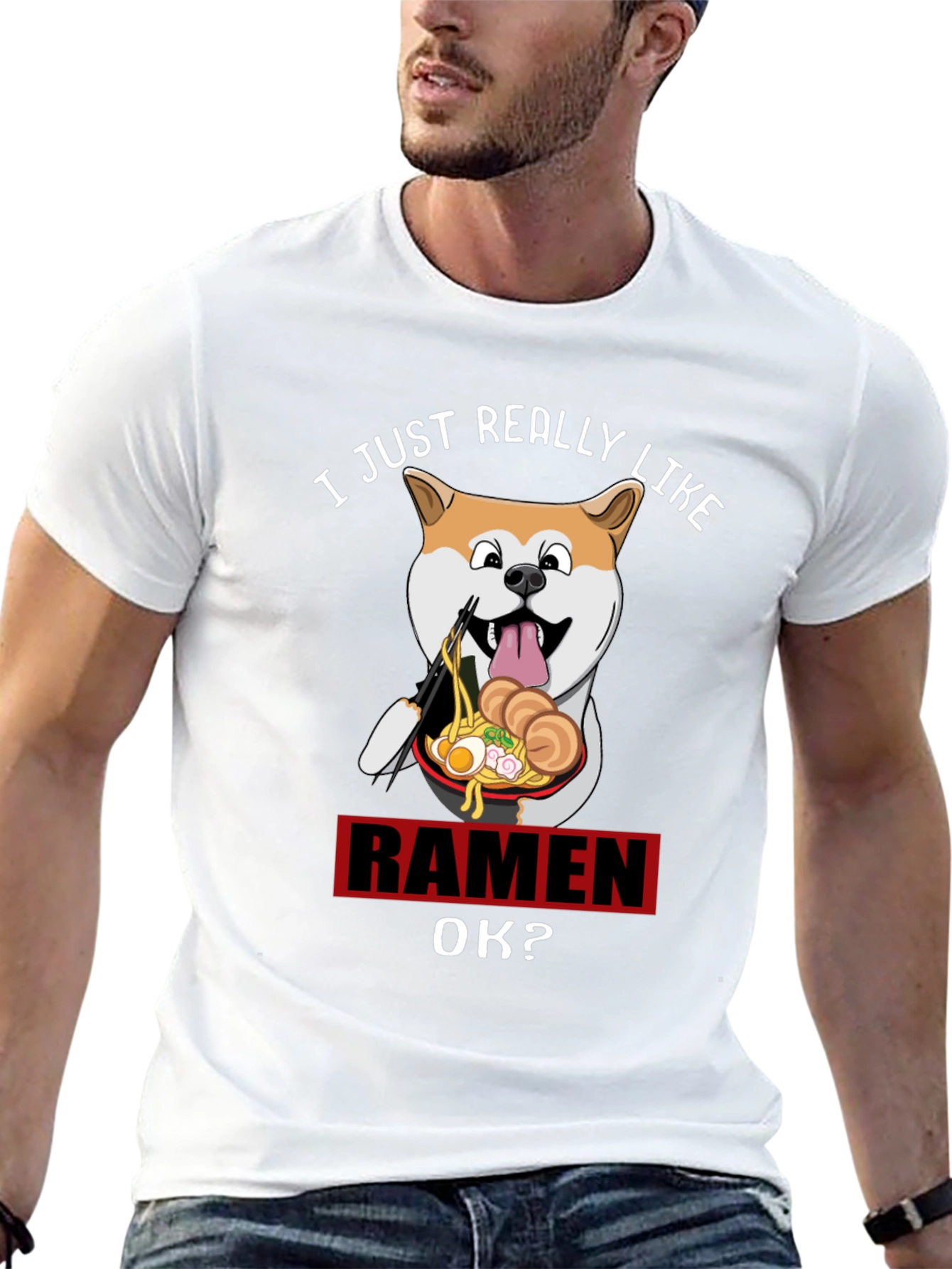 Ramen Lover Dog T-Shirt - Shiba Inu Noodle Fan!