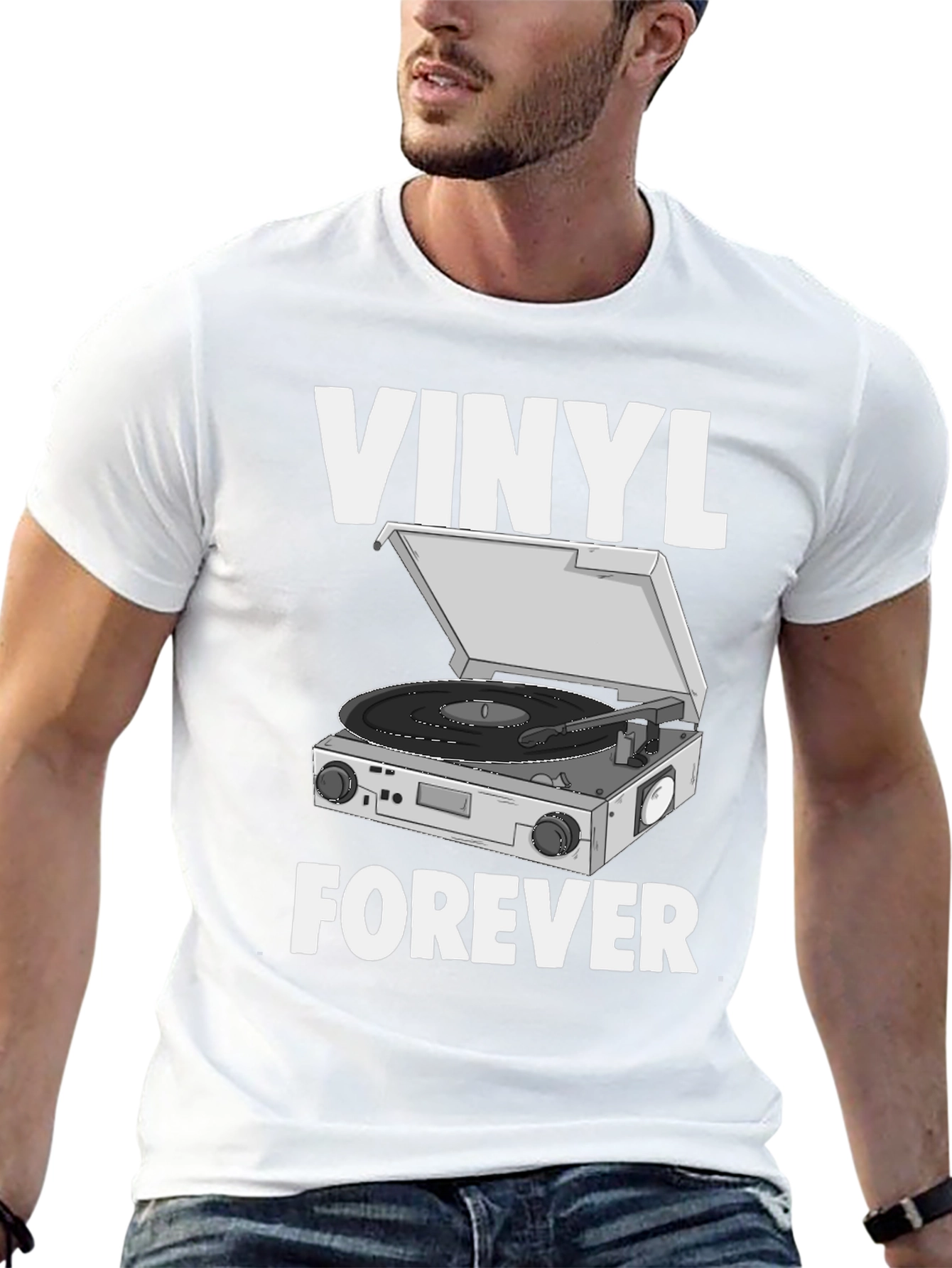 Vinyl Forever Graphic Tee - Music Lovers T-Shirt