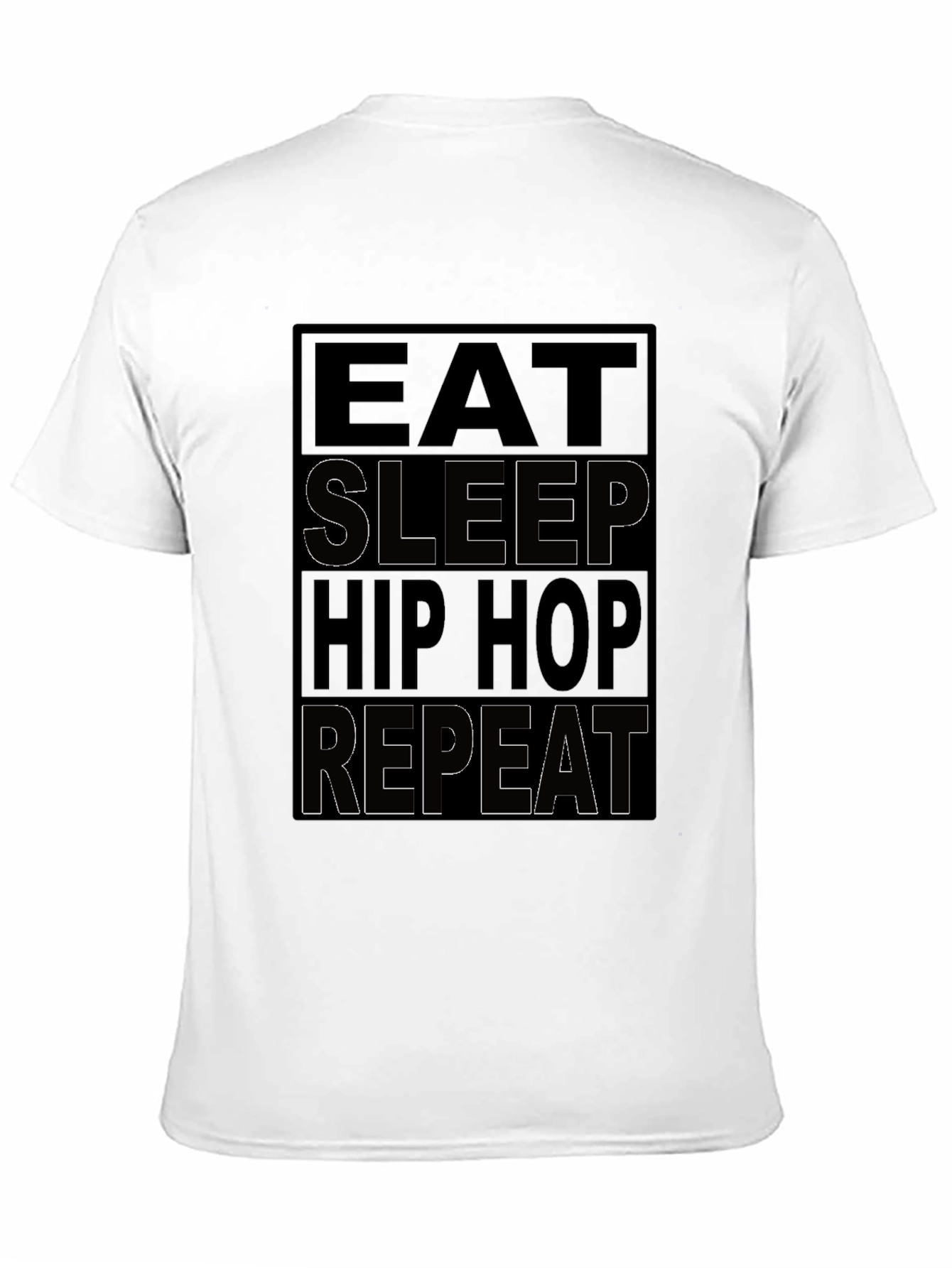 Eat Sleep Hip Hop Repeat Mens Black T-Shirt