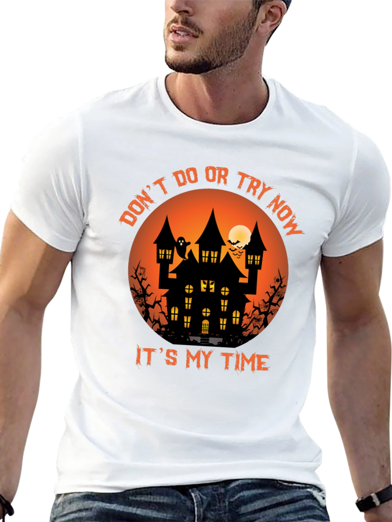 Halloween Haunted House Graphic Tee