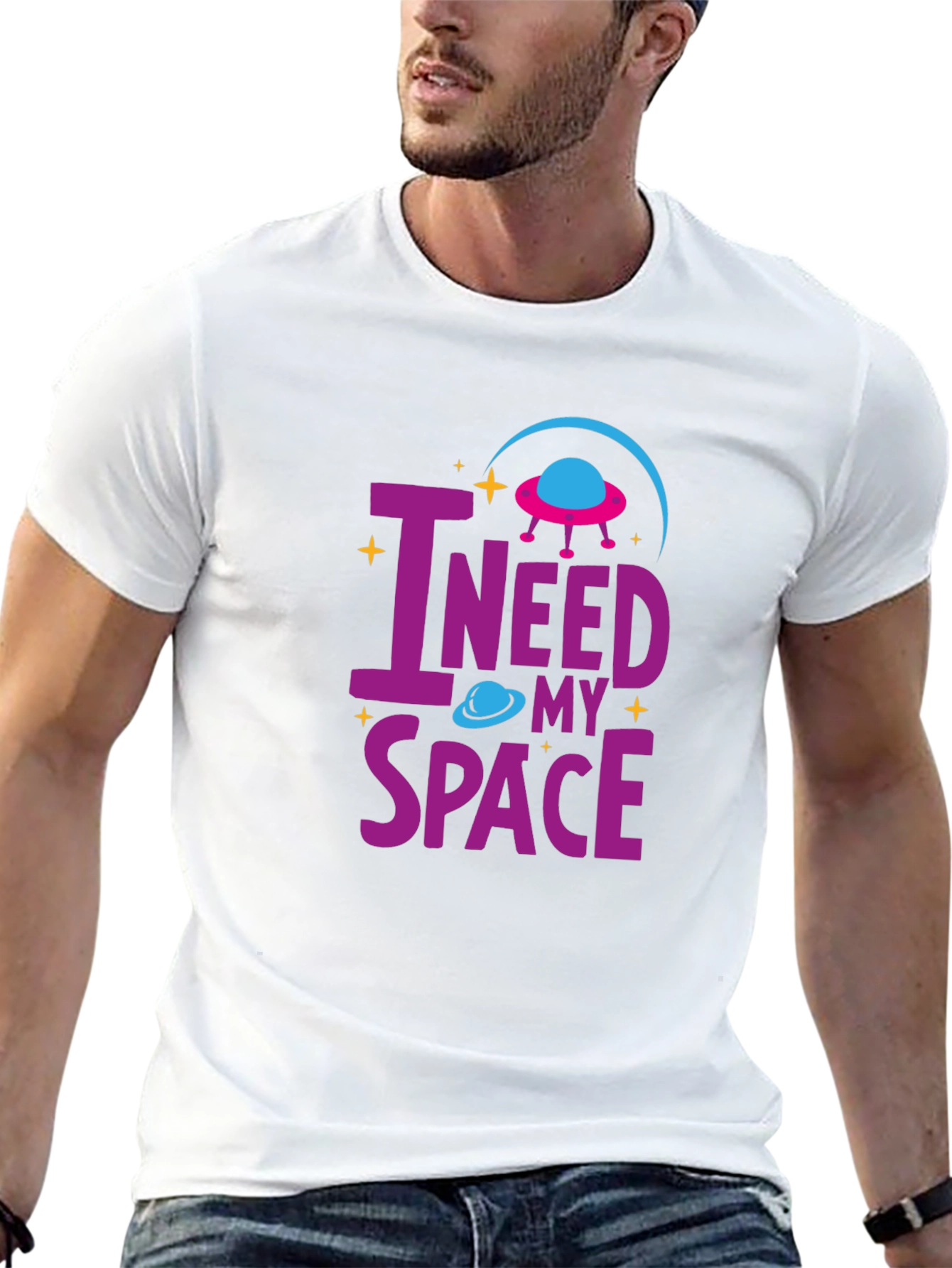 I Need My Space T-Shirt Alien UFO Design