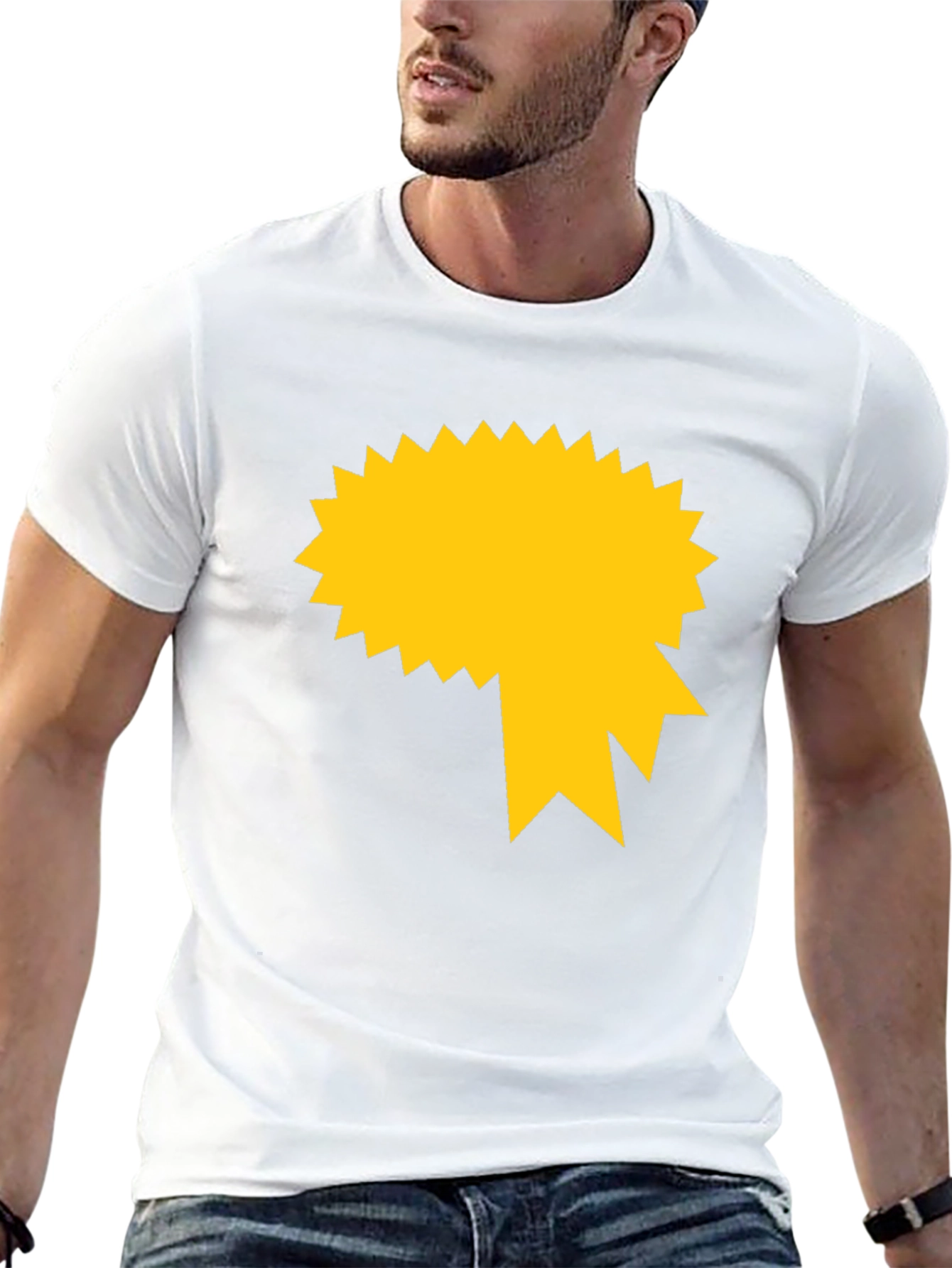 Graphic Tee - Black with Gold Starburst