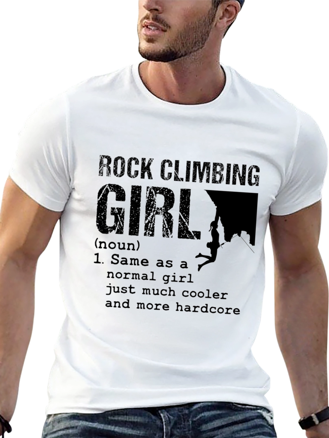 Rock Climbing Girl Definition T-Shirt