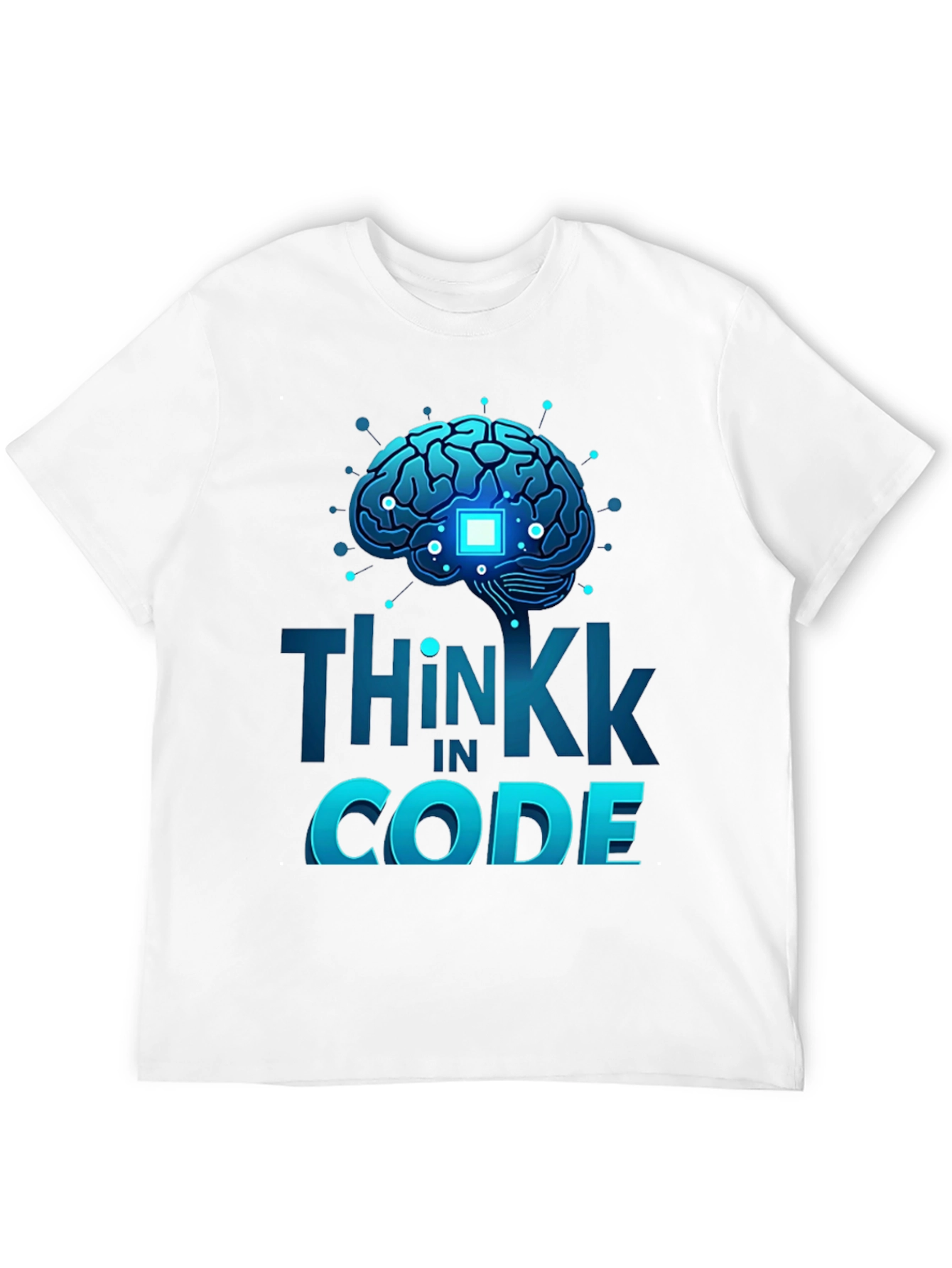 Think in Code Brain T-Shirt Programmer Tee