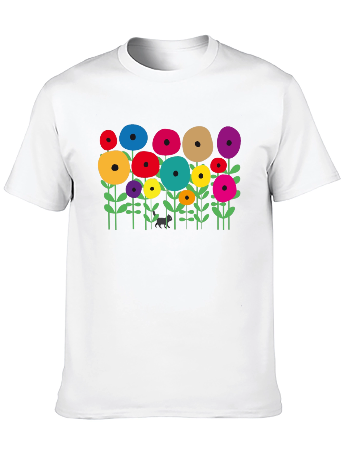 Floral Bloom Black T-Shirt