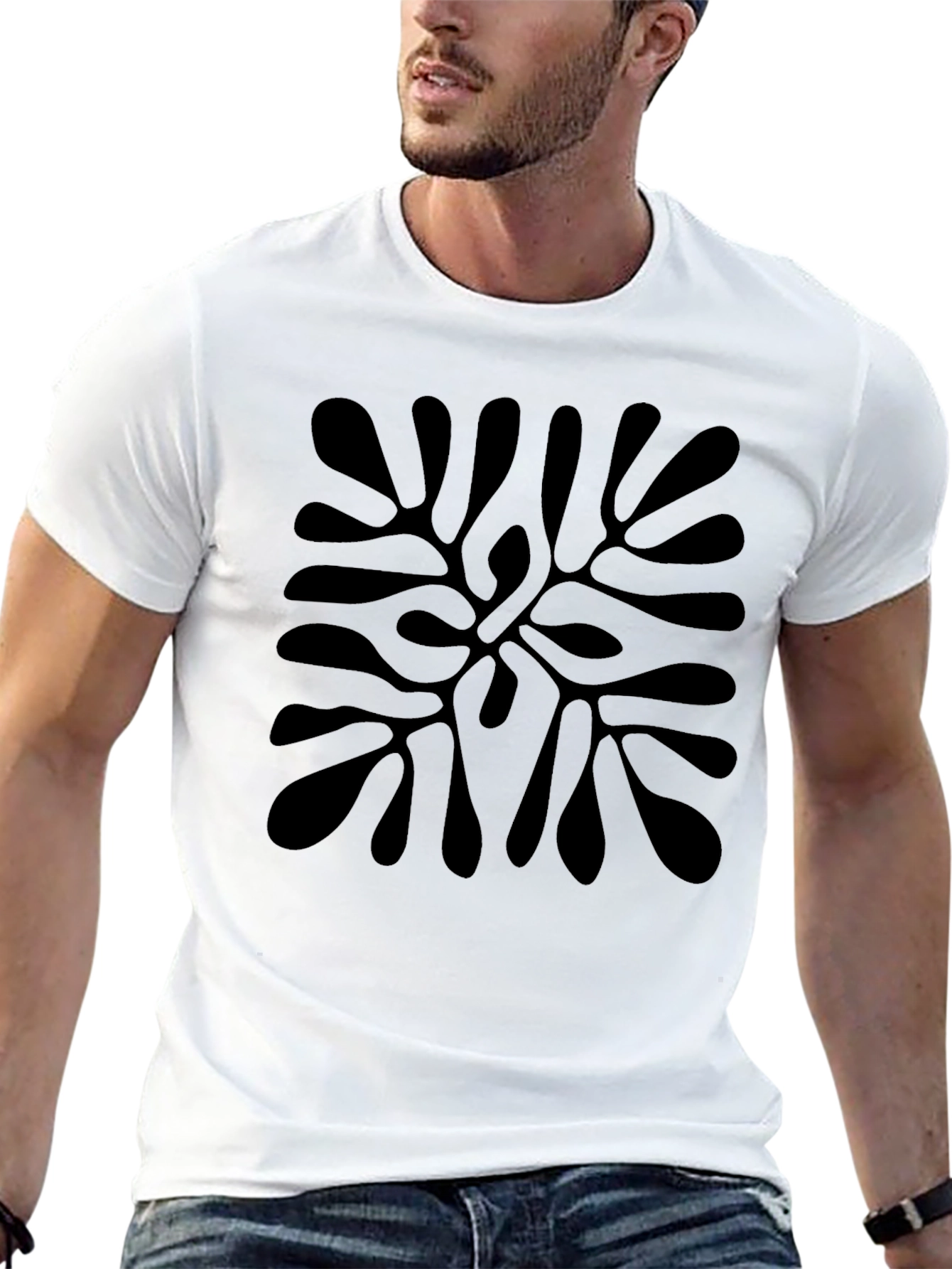 Abstract Graphic Print Tee - Modern Design