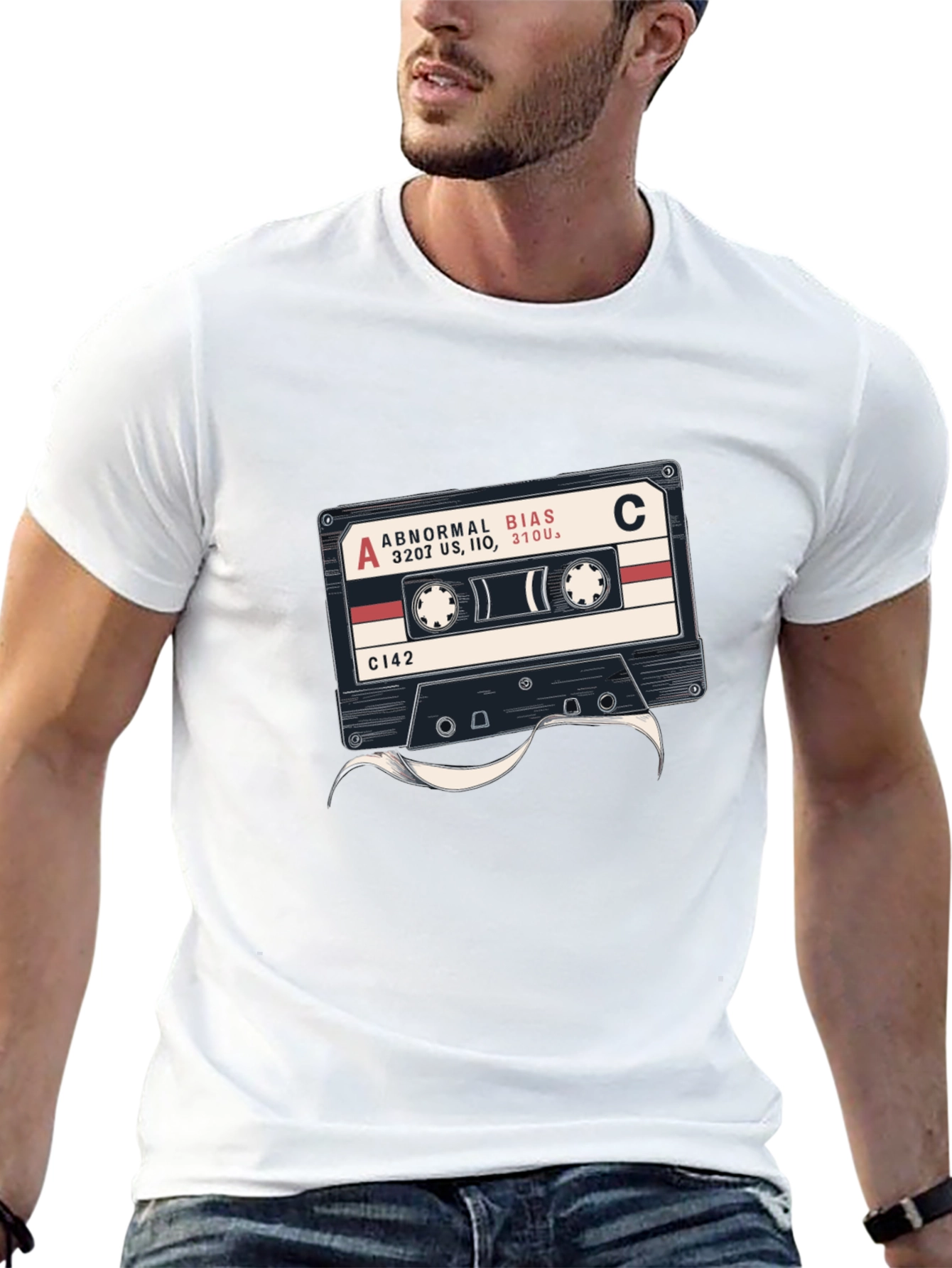 Retro Cassette Tape Graphic Black T-Shirt