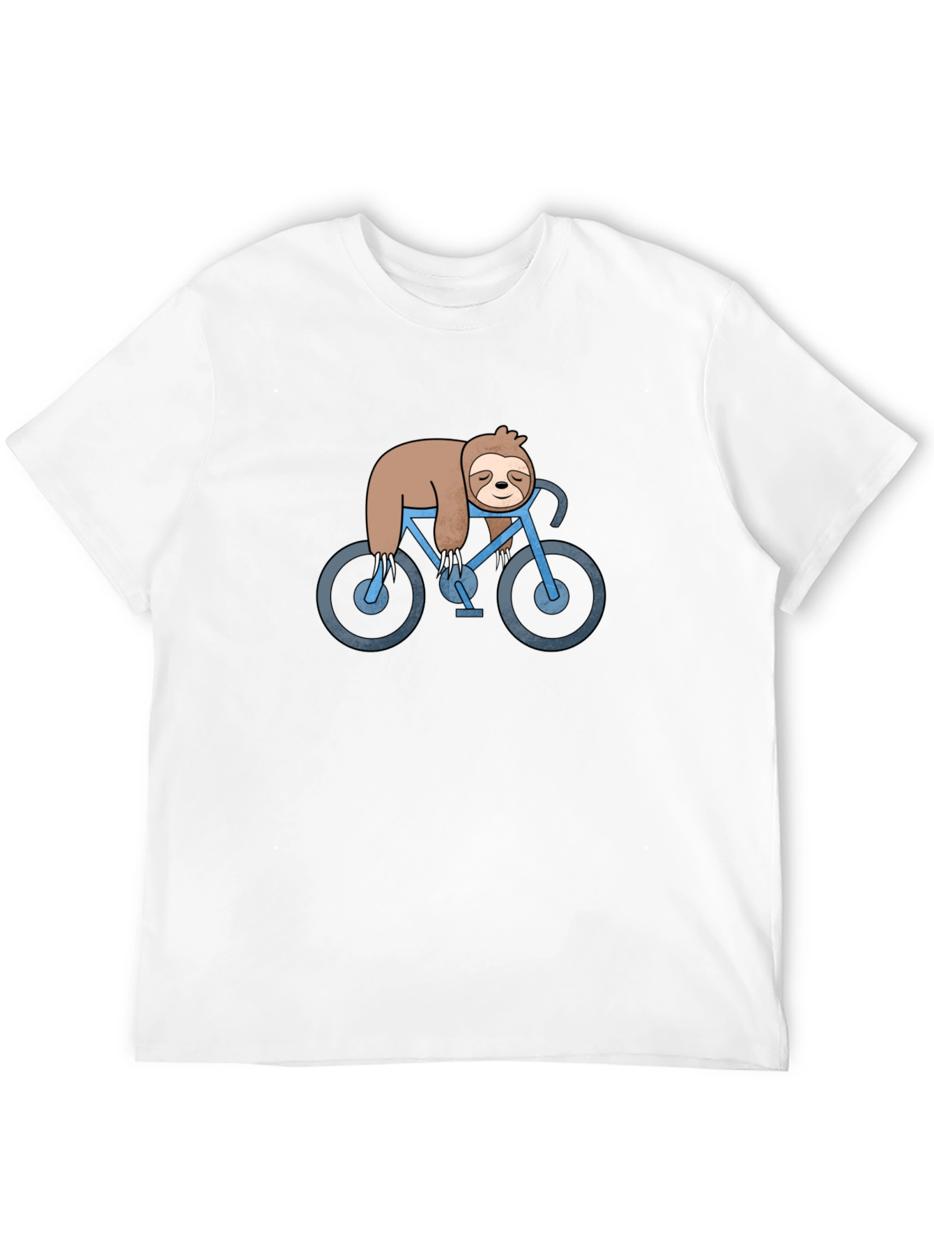Sloth on Bike Black T-Shirt - Relaxed Fit