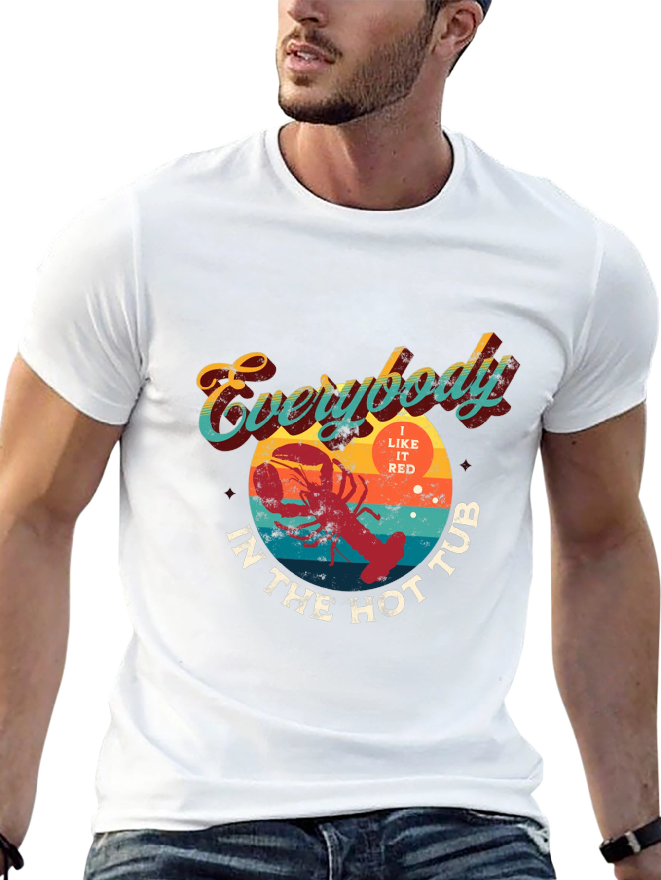 Everybody In The Hot Tub Lobster Graphic T-Shirt