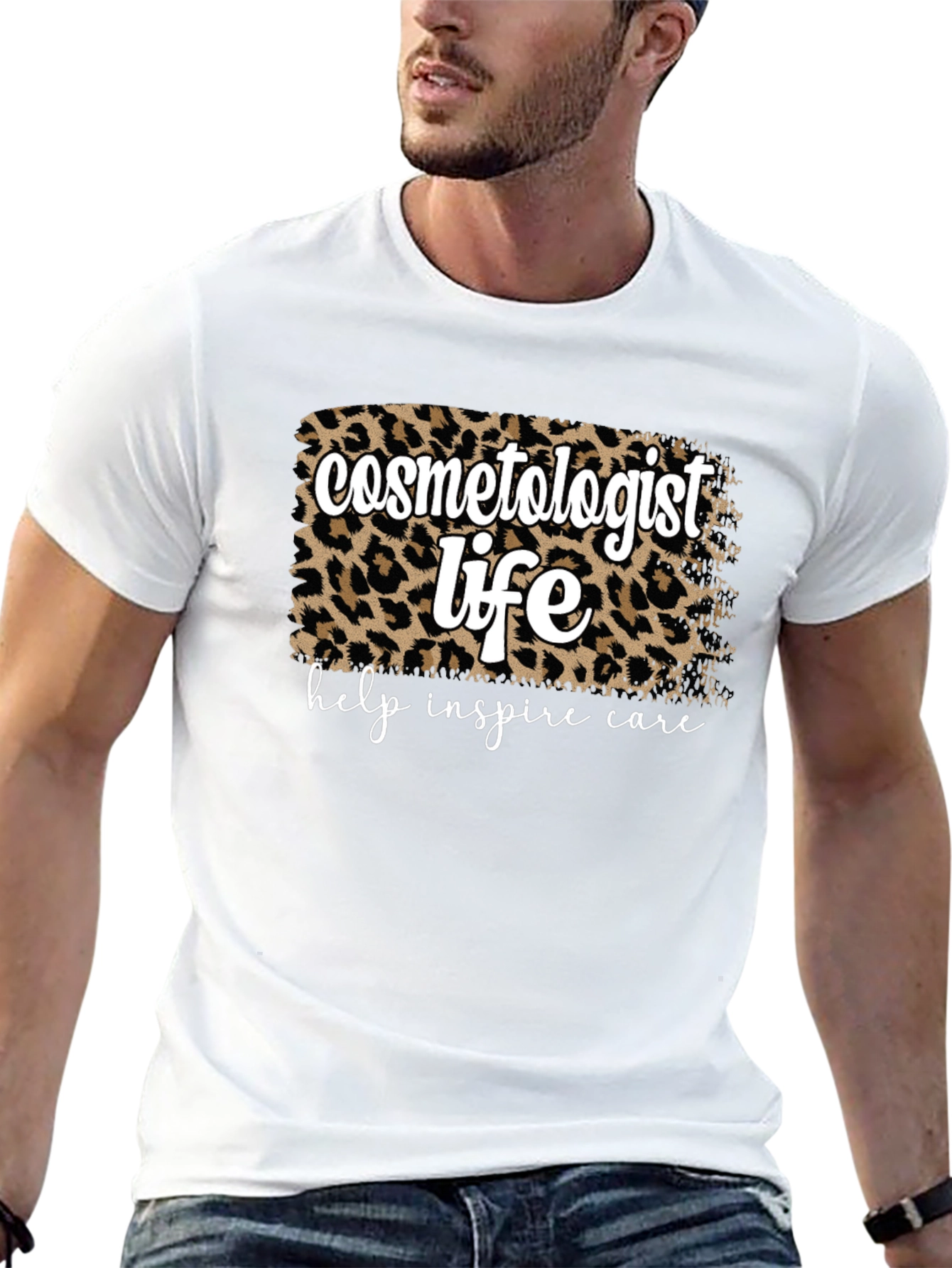 Cosmetologist Life Leopard Print T-Shirt
