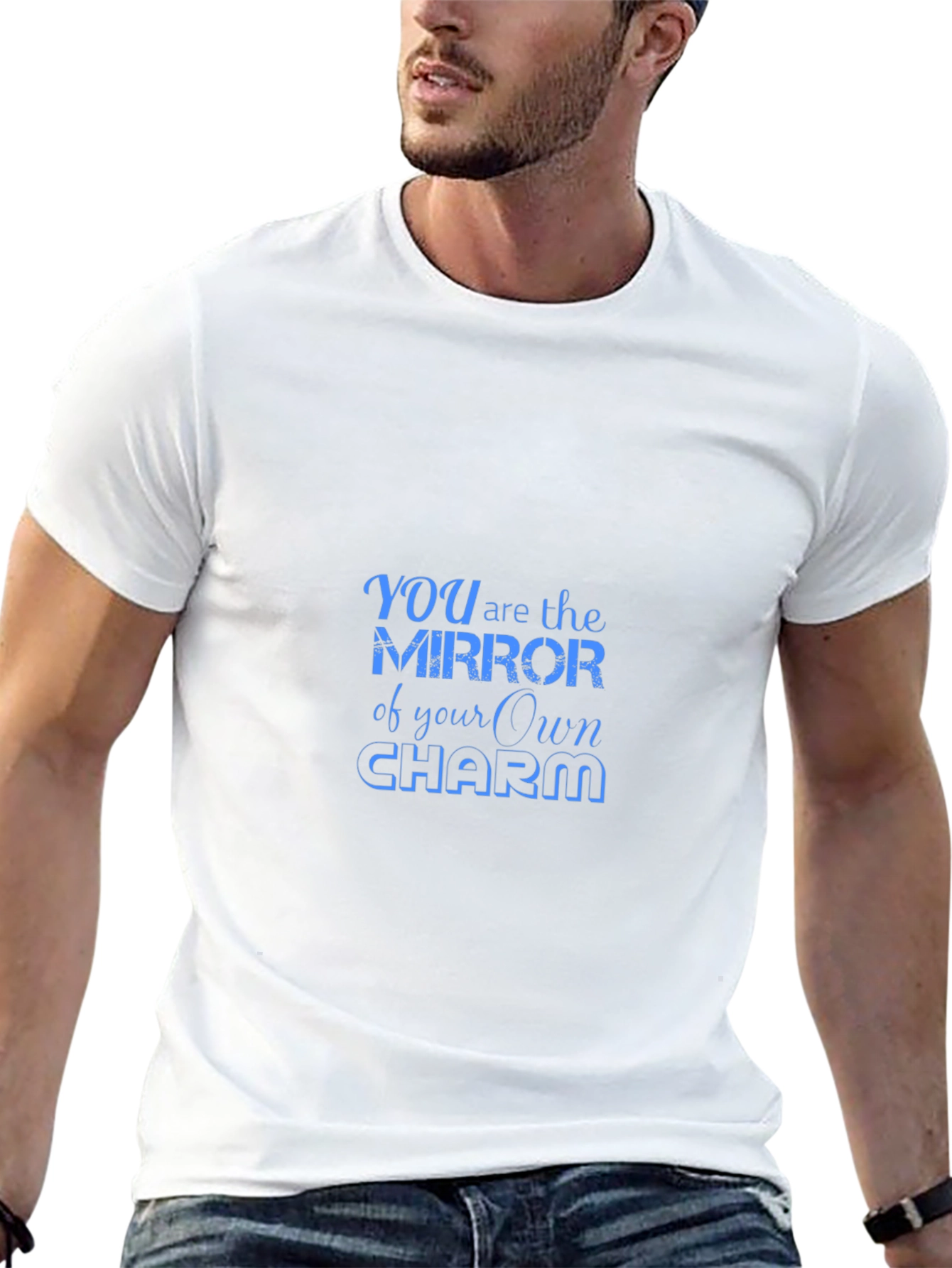 Charm Mirror Graphic Tee - Stylish Comfort