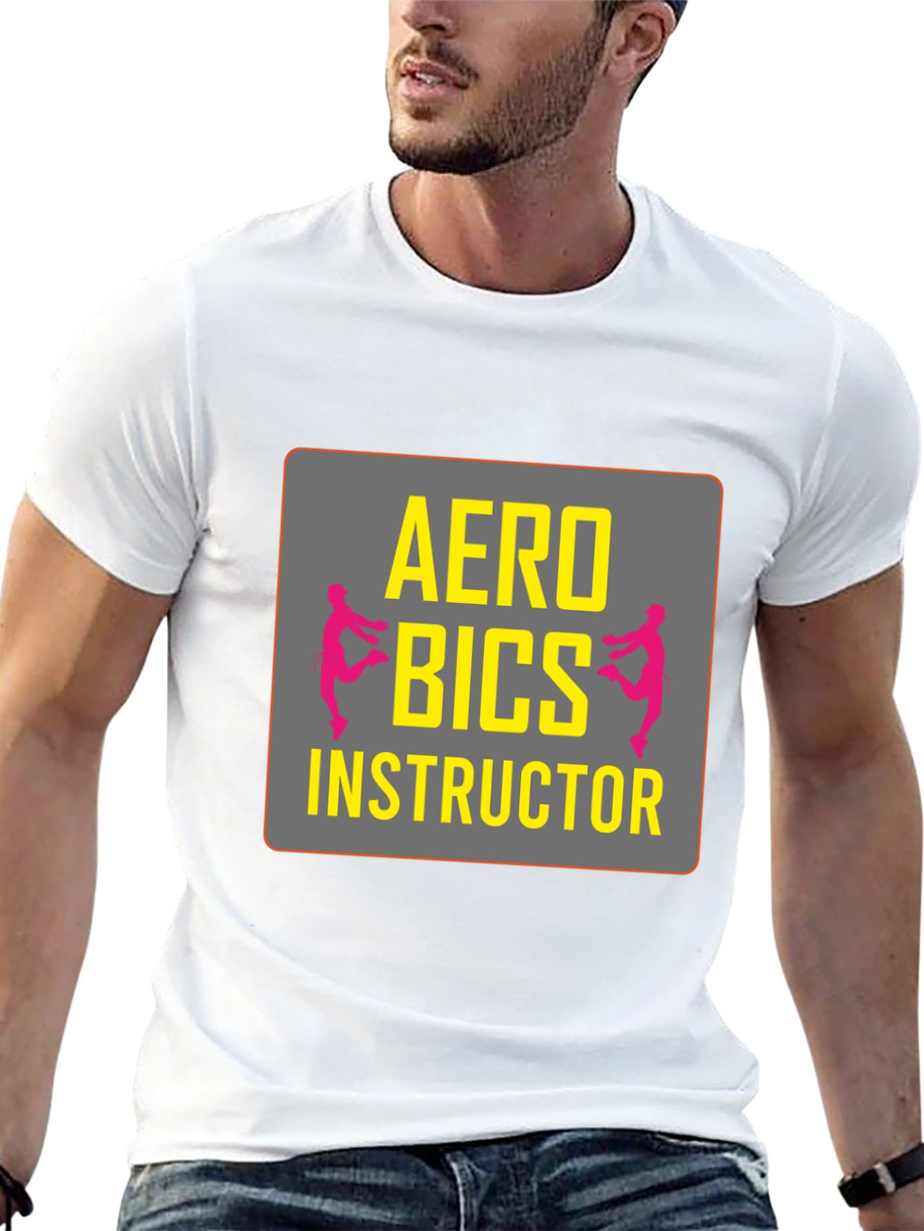Aerobics Instructor Graphic T-Shirt - Black