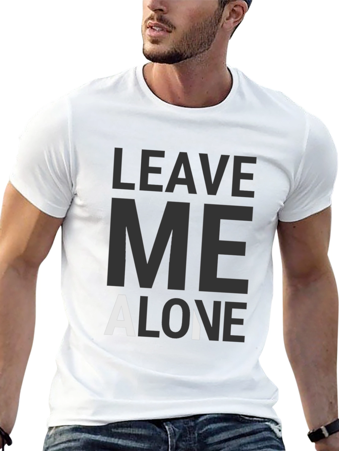 Leave Me Alone Graphic Tee - Black T-Shirt